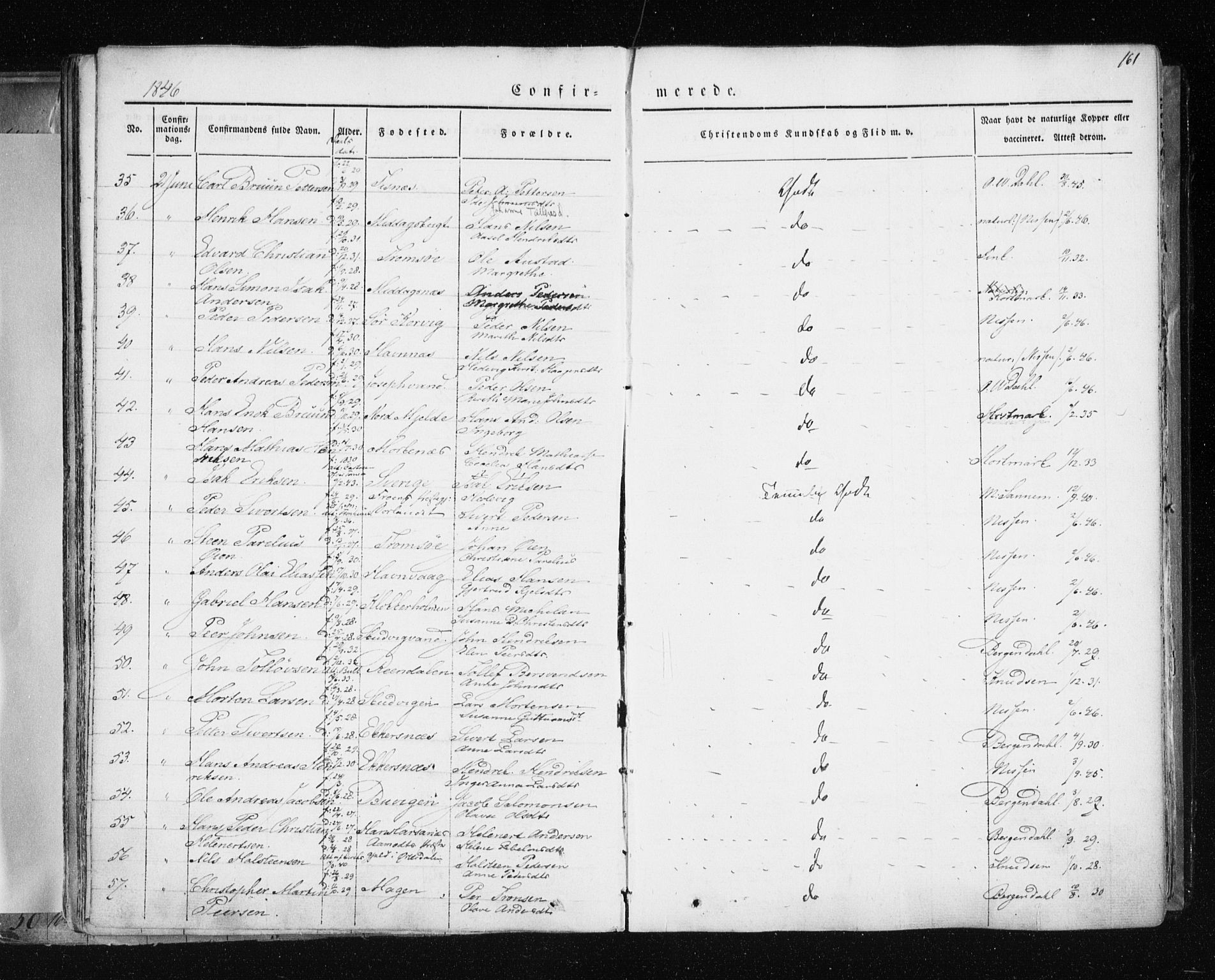 Tromsø sokneprestkontor/stiftsprosti/domprosti, AV/SATØ-S-1343/G/Ga/L0009kirke: Parish register (official) no. 9, 1837-1847, p. 161