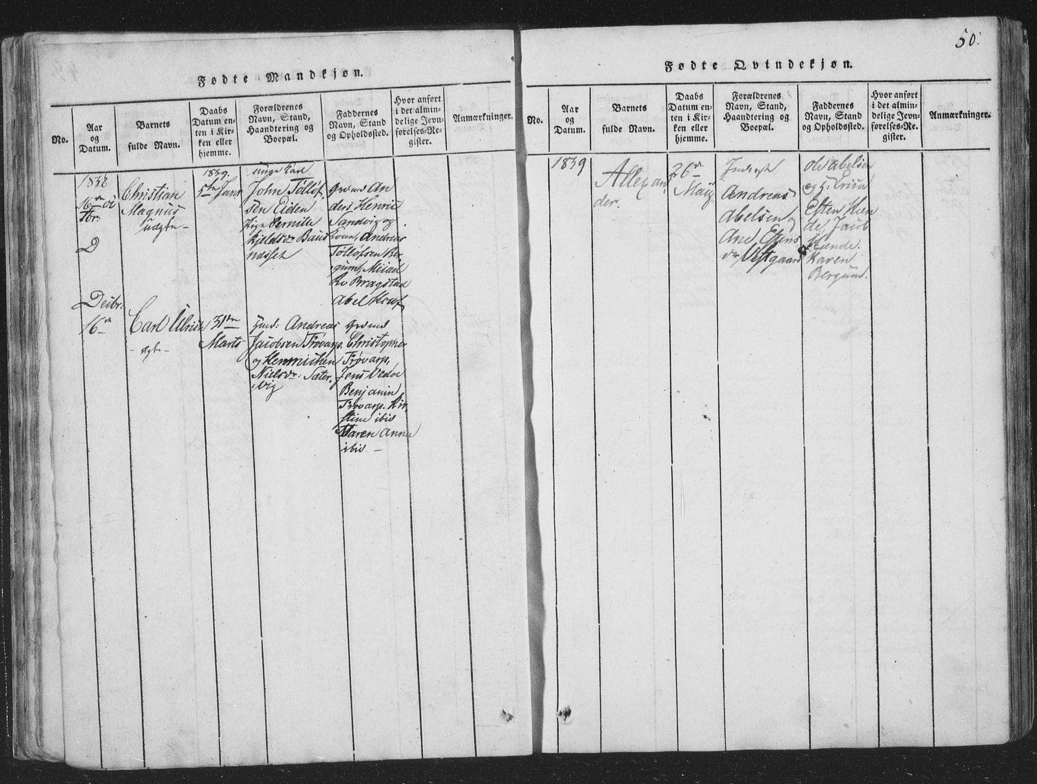 Ministerialprotokoller, klokkerbøker og fødselsregistre - Nord-Trøndelag, SAT/A-1458/773/L0613: Parish register (official) no. 773A04, 1815-1845, p. 50