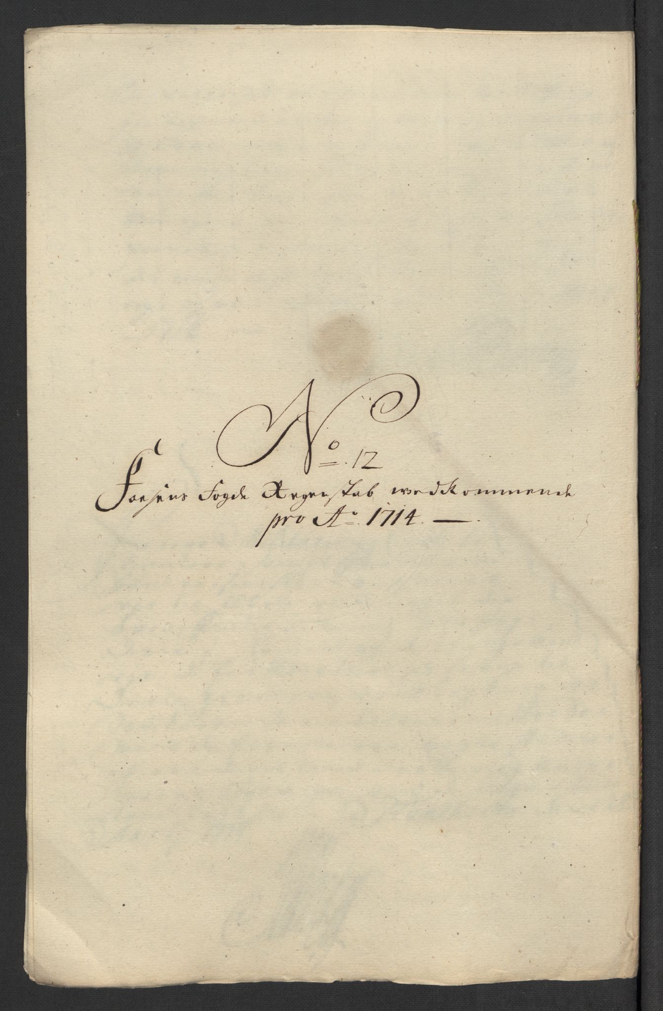 Rentekammeret inntil 1814, Reviderte regnskaper, Fogderegnskap, AV/RA-EA-4092/R57/L3862: Fogderegnskap Fosen, 1714, p. 122