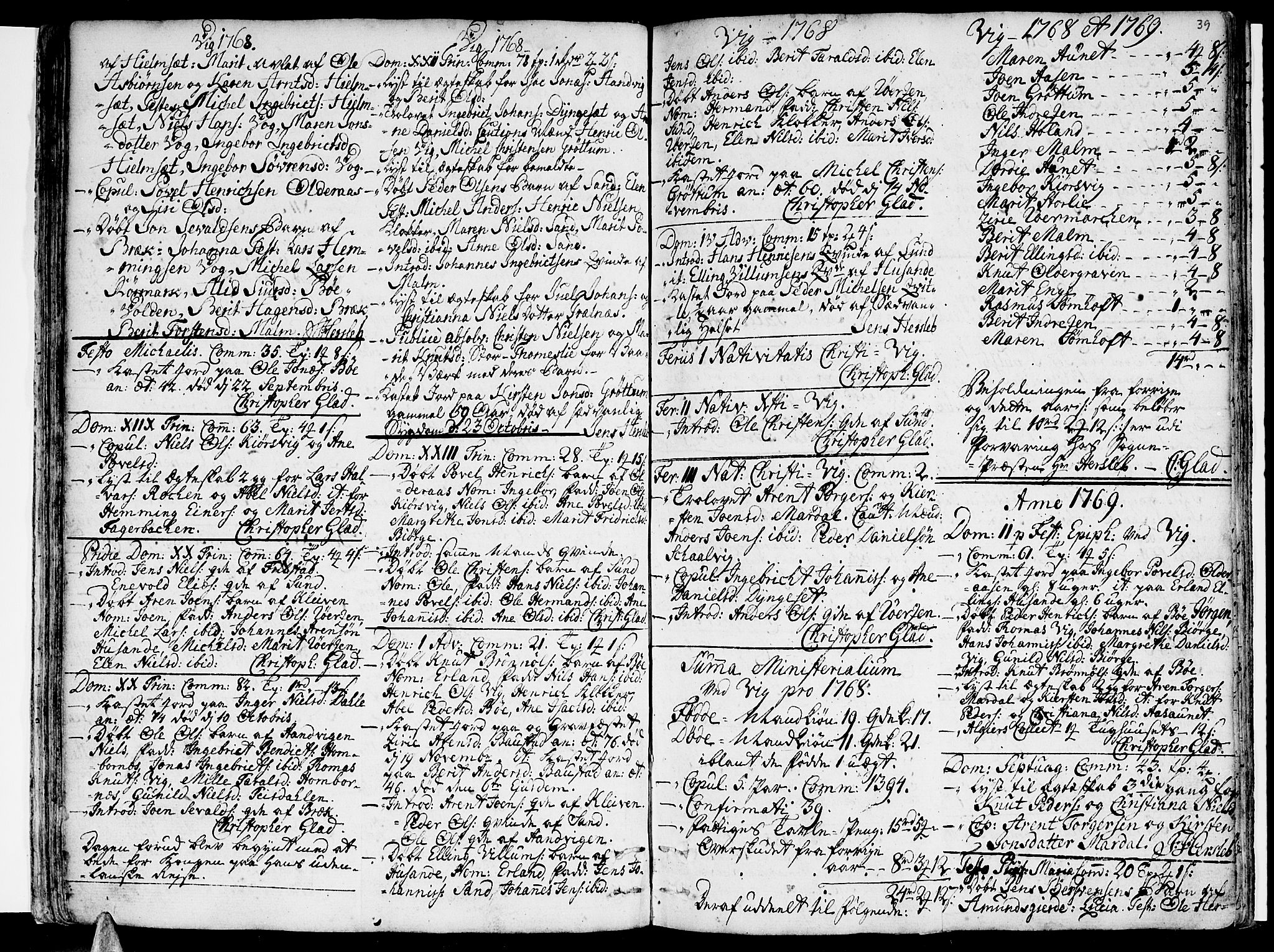 Ministerialprotokoller, klokkerbøker og fødselsregistre - Nordland, SAT/A-1459/812/L0173: Parish register (official) no. 812A02, 1752-1800, p. 39
