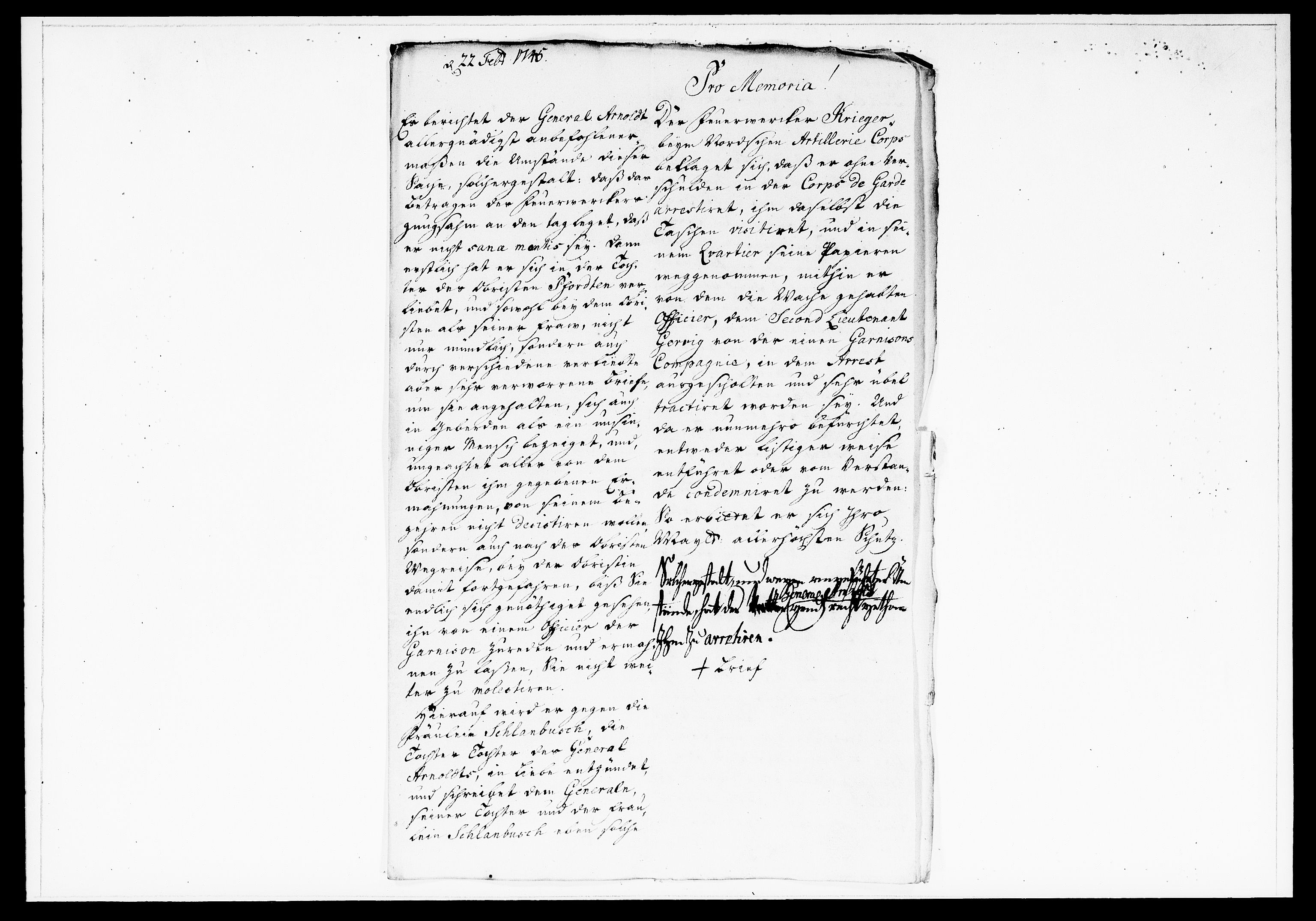 Krigskollegiet, Krigskancelliet, DRA/A-0006/-/1188-1193: Refererede sager, 1745, p. 50