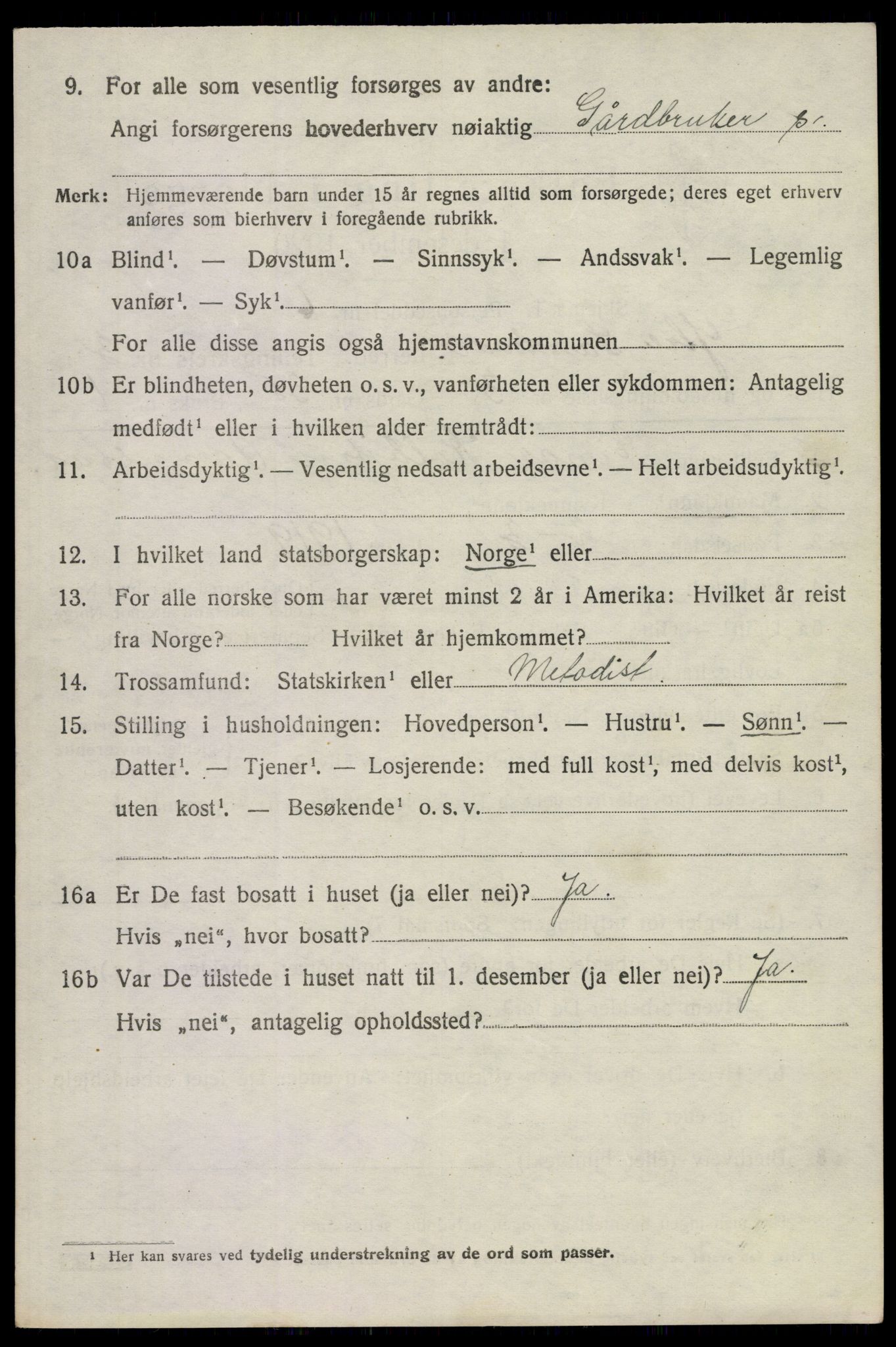 SAKO, 1920 census for Ytre Sandsvær, 1920, p. 3725