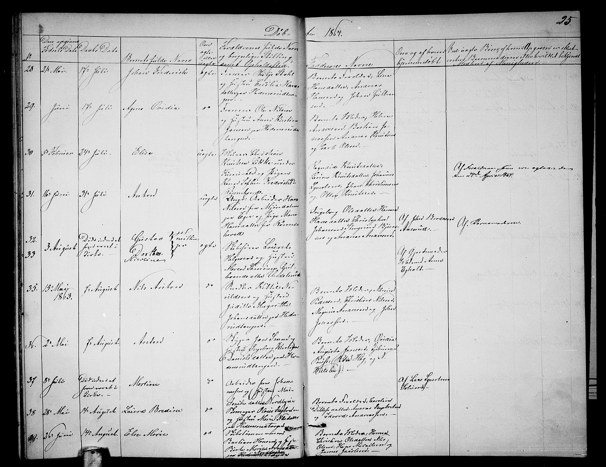 Skoger kirkebøker, AV/SAKO-A-59/G/Ga/L0002: Parish register (copy) no. I 2, 1860-1880, p. 25