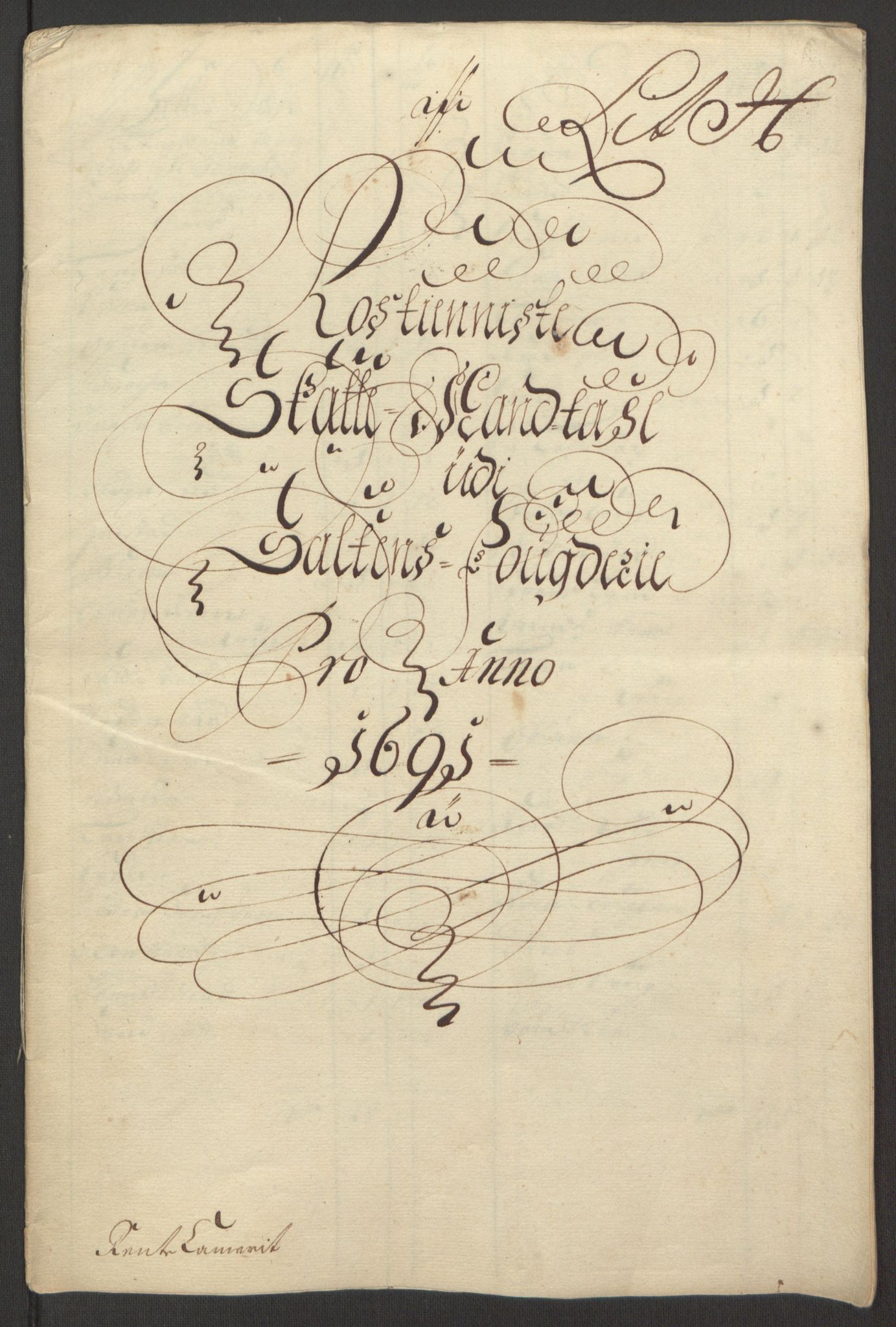 Rentekammeret inntil 1814, Reviderte regnskaper, Fogderegnskap, RA/EA-4092/R66/L4577: Fogderegnskap Salten, 1691-1693, p. 98