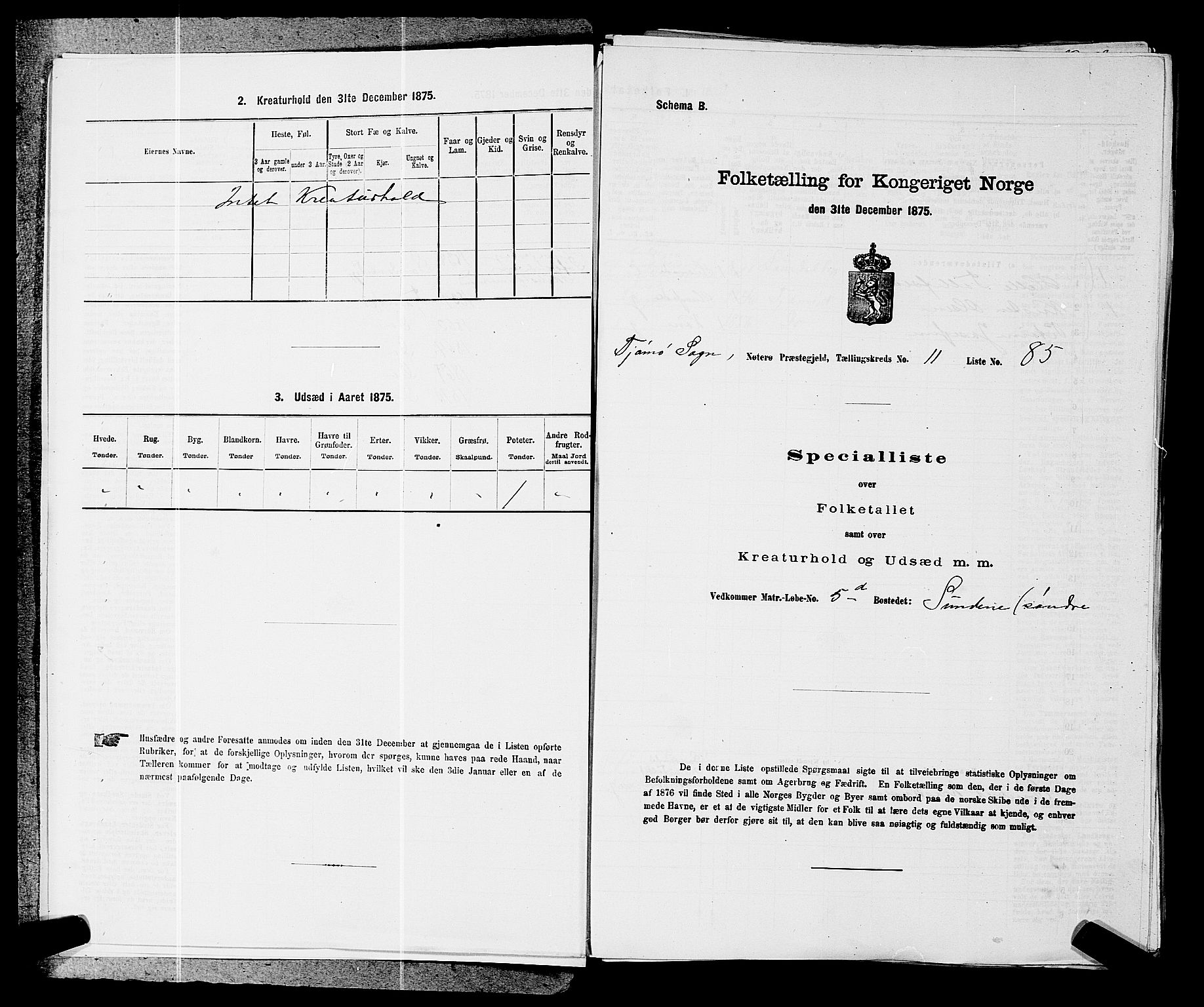 SAKO, 1875 census for 0722P Nøtterøy, 1875, p. 2140