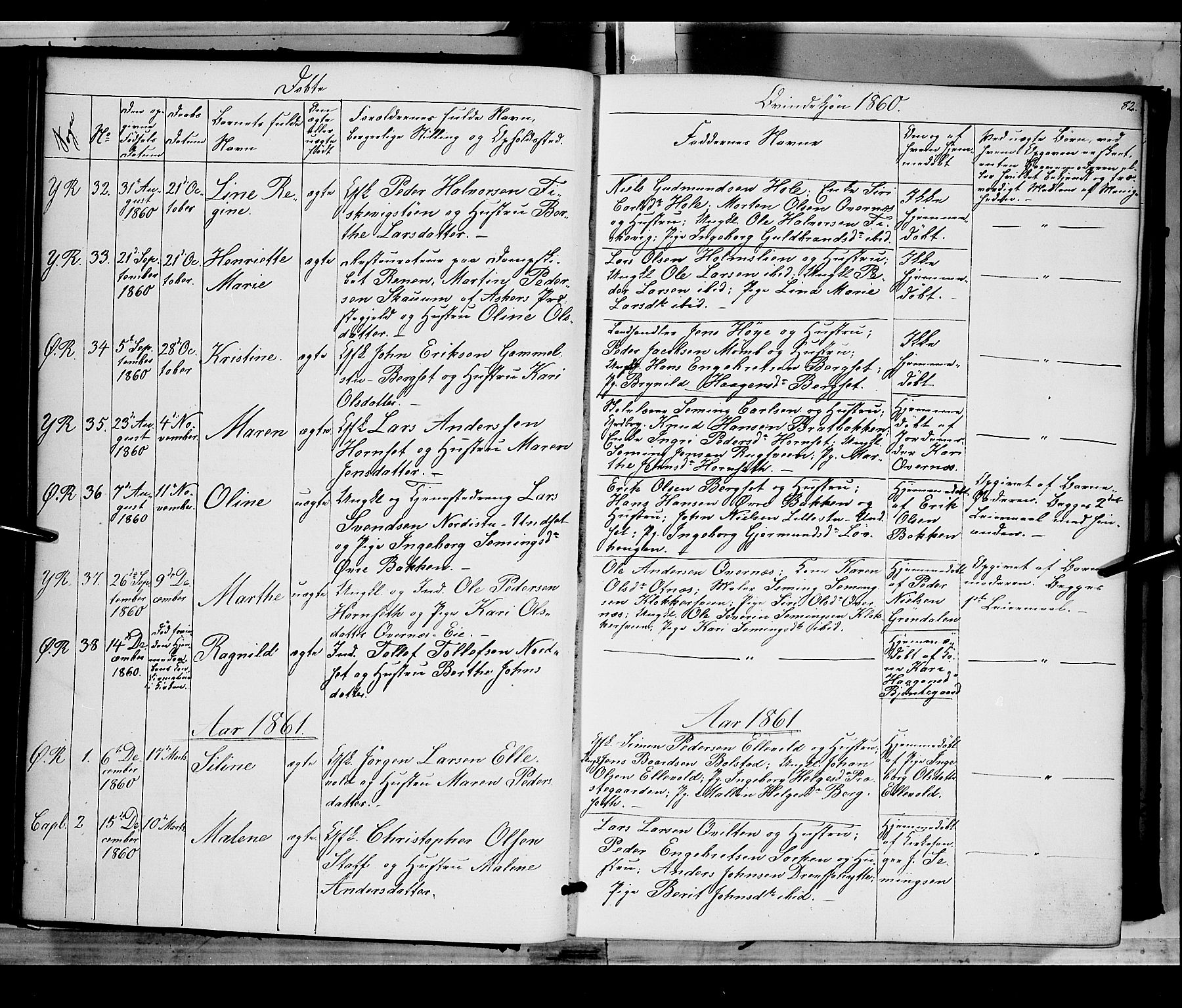 Rendalen prestekontor, AV/SAH-PREST-054/H/Ha/Haa/L0005: Parish register (official) no. 5, 1853-1866, p. 82