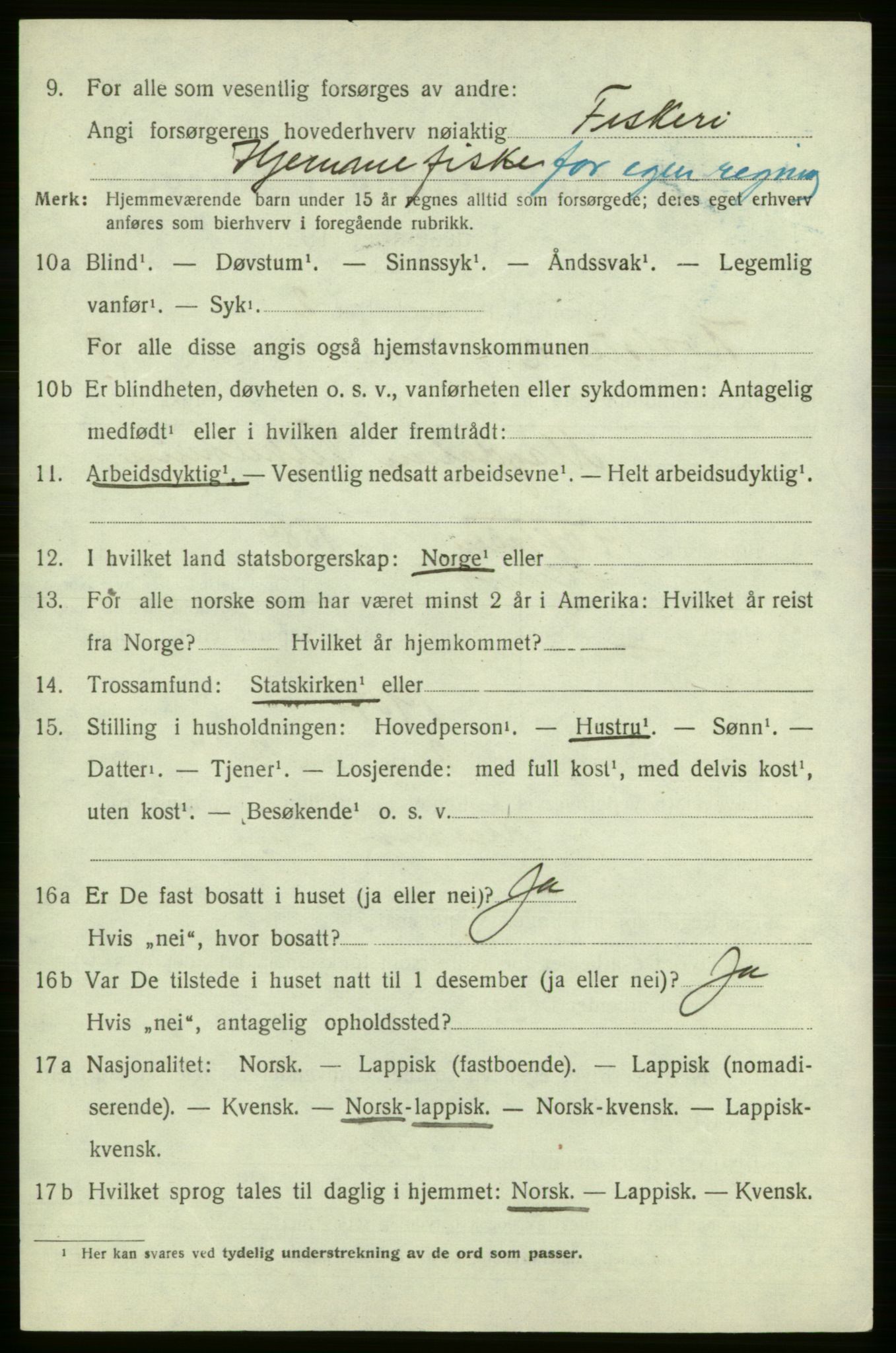 SATØ, 1920 census for , 1920, p. 2769