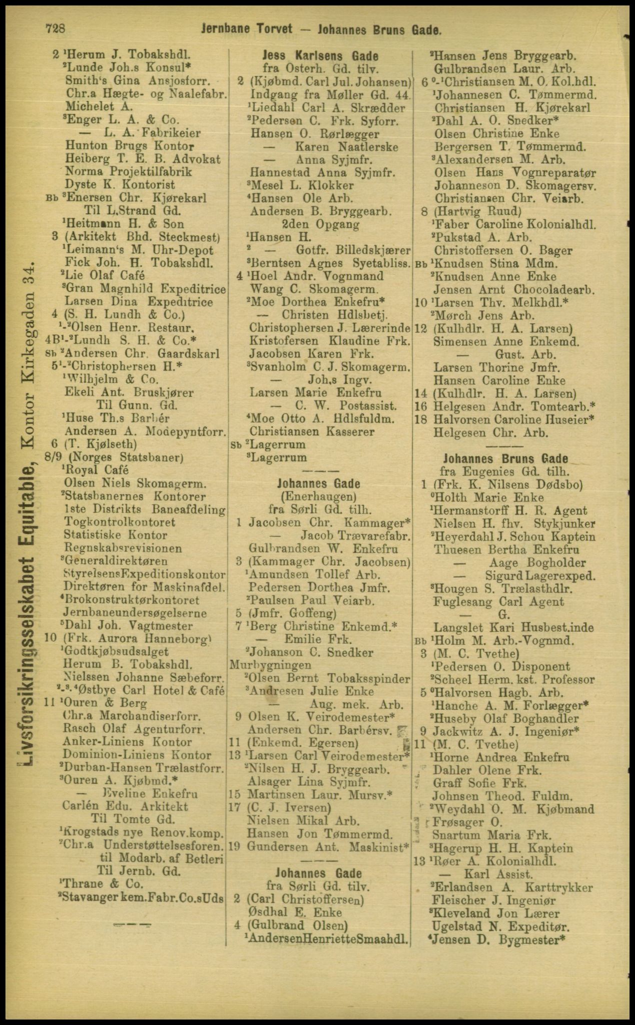 Kristiania/Oslo adressebok, PUBL/-, 1898, p. 728