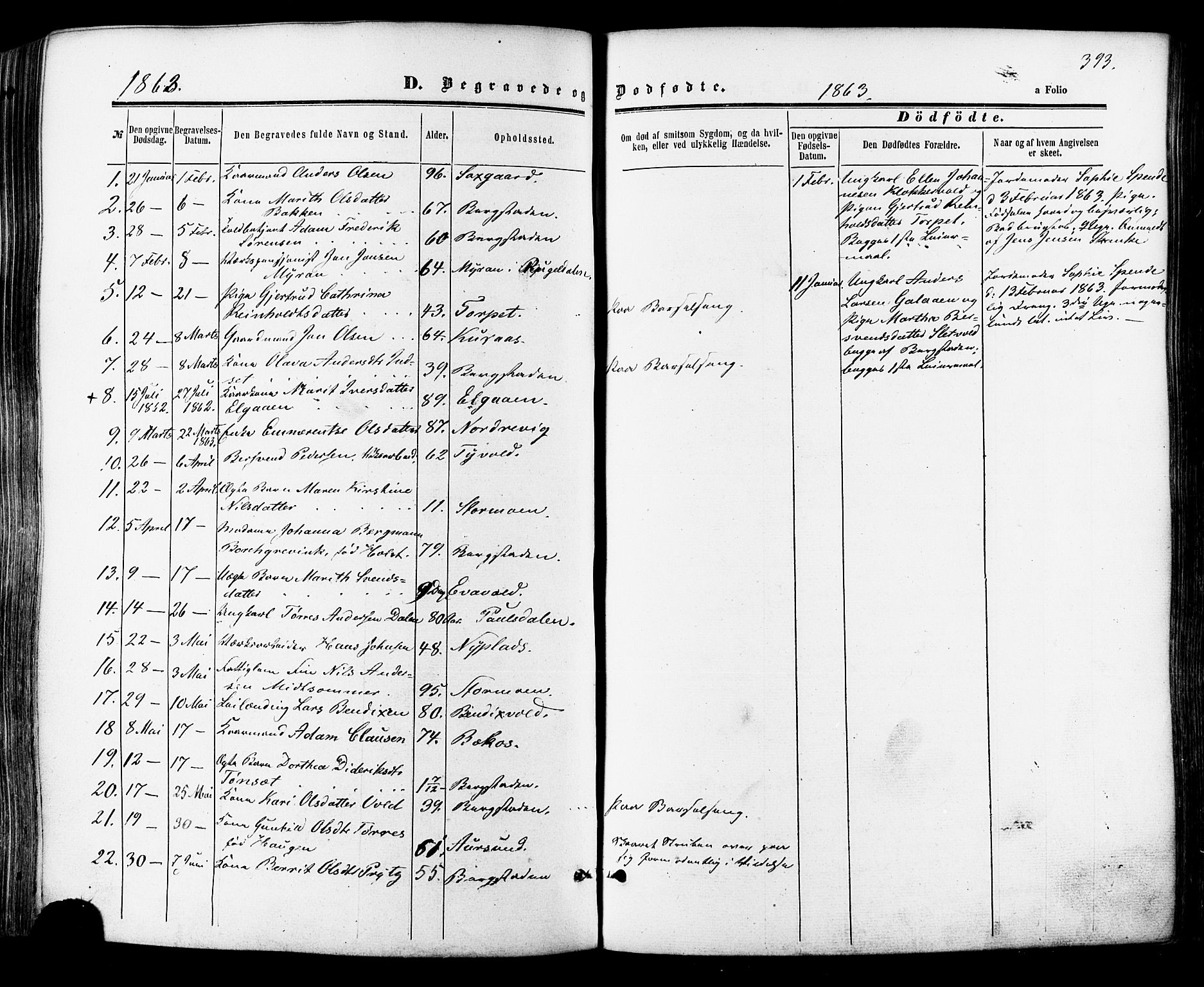 Ministerialprotokoller, klokkerbøker og fødselsregistre - Sør-Trøndelag, SAT/A-1456/681/L0932: Parish register (official) no. 681A10, 1860-1878, p. 393