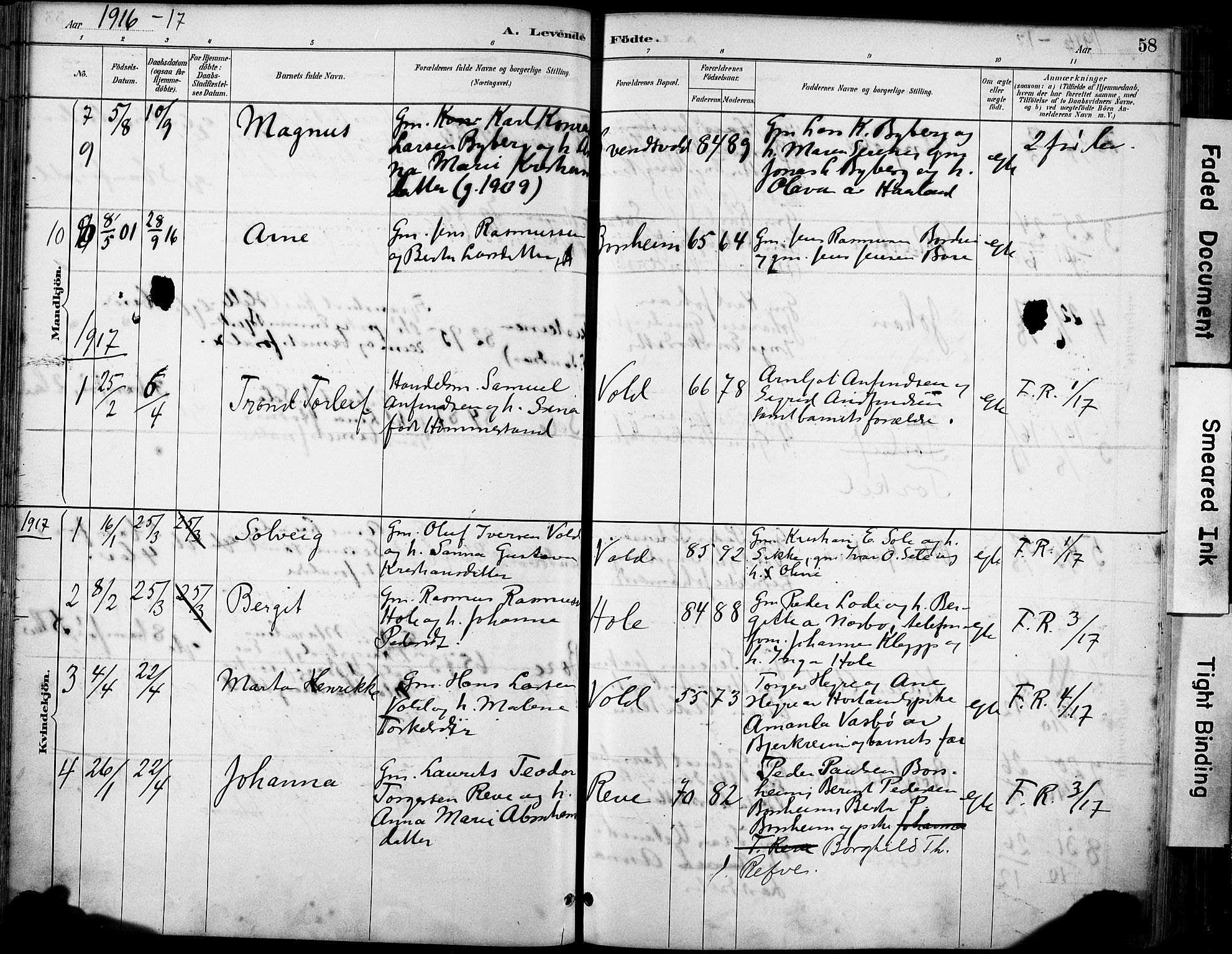 Klepp sokneprestkontor, AV/SAST-A-101803/001/3/30BA/L0008: Parish register (official) no. A 9, 1886-1919, p. 58