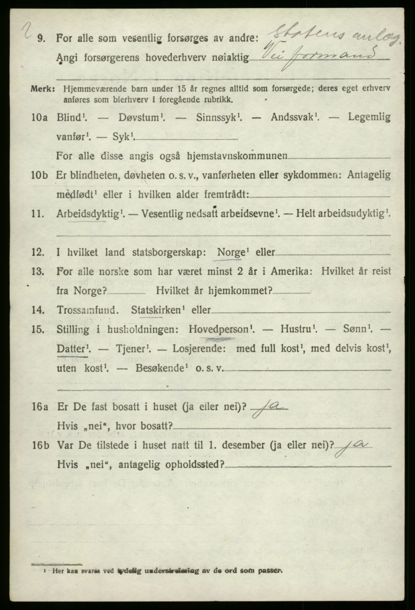 SAB, 1920 census for Stryn, 1920, p. 2143