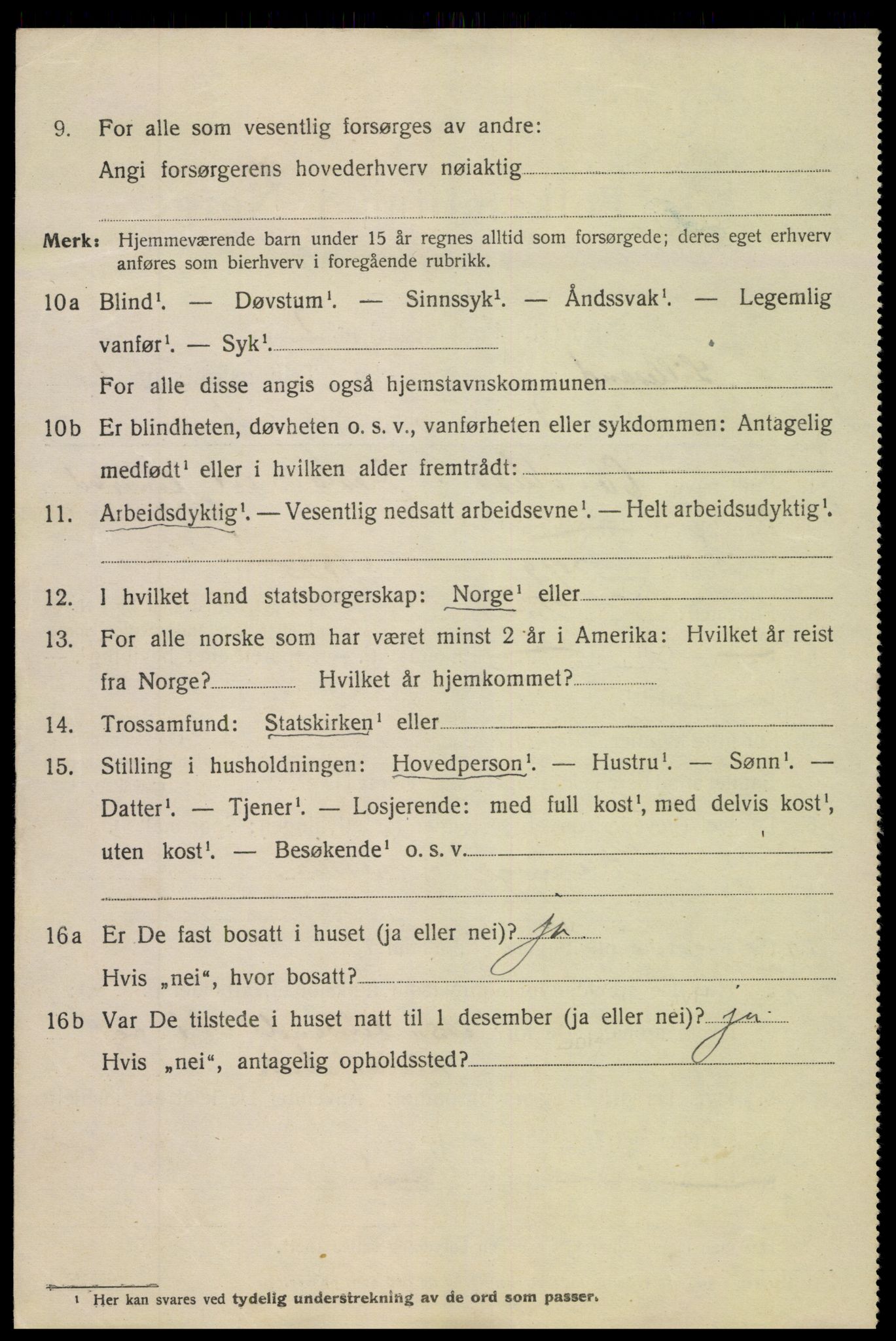 SAK, 1920 census for Lillesand, 1920, p. 1150