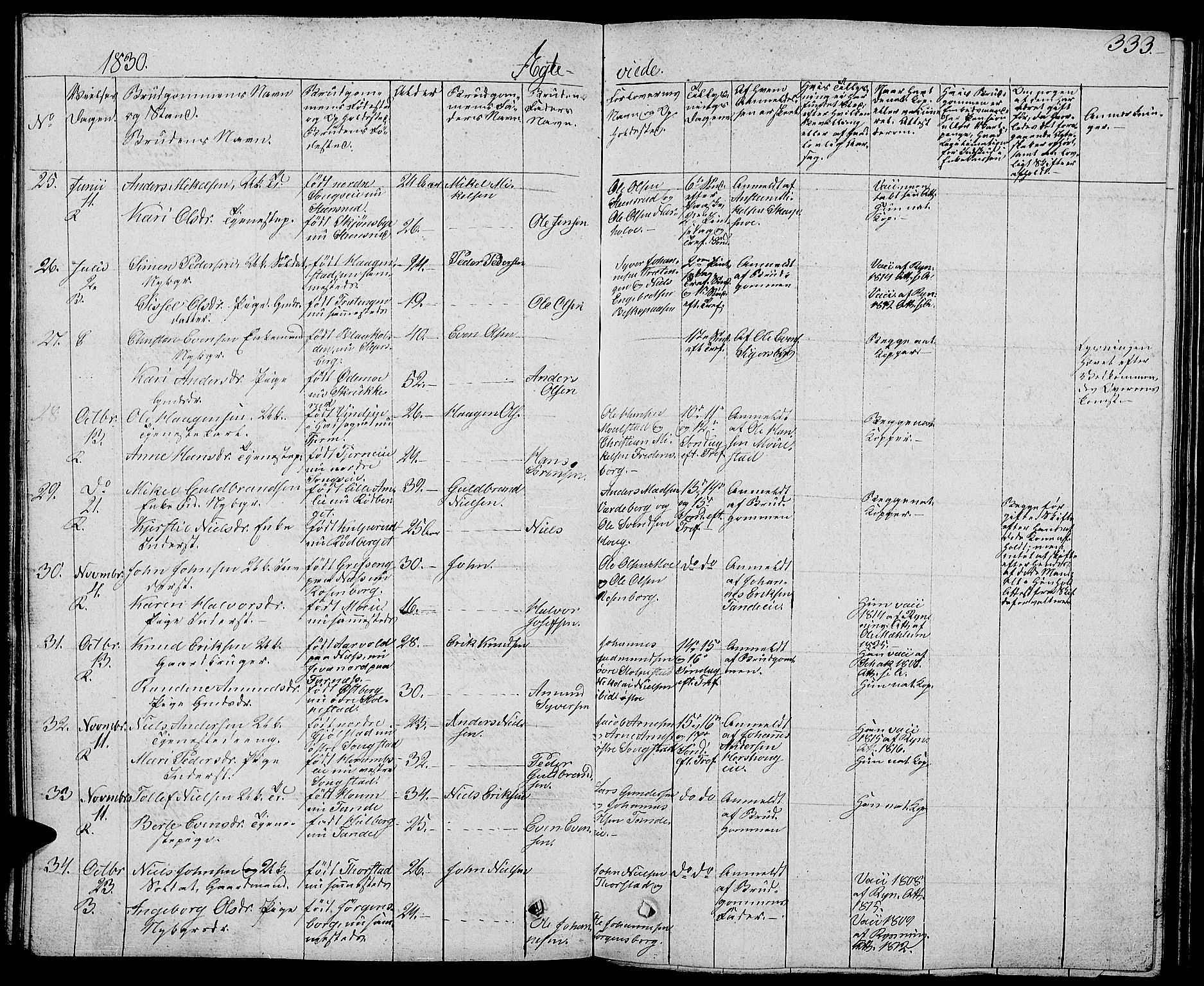 Ringsaker prestekontor, AV/SAH-PREST-014/L/La/L0004: Parish register (copy) no. 4, 1827-1838, p. 333