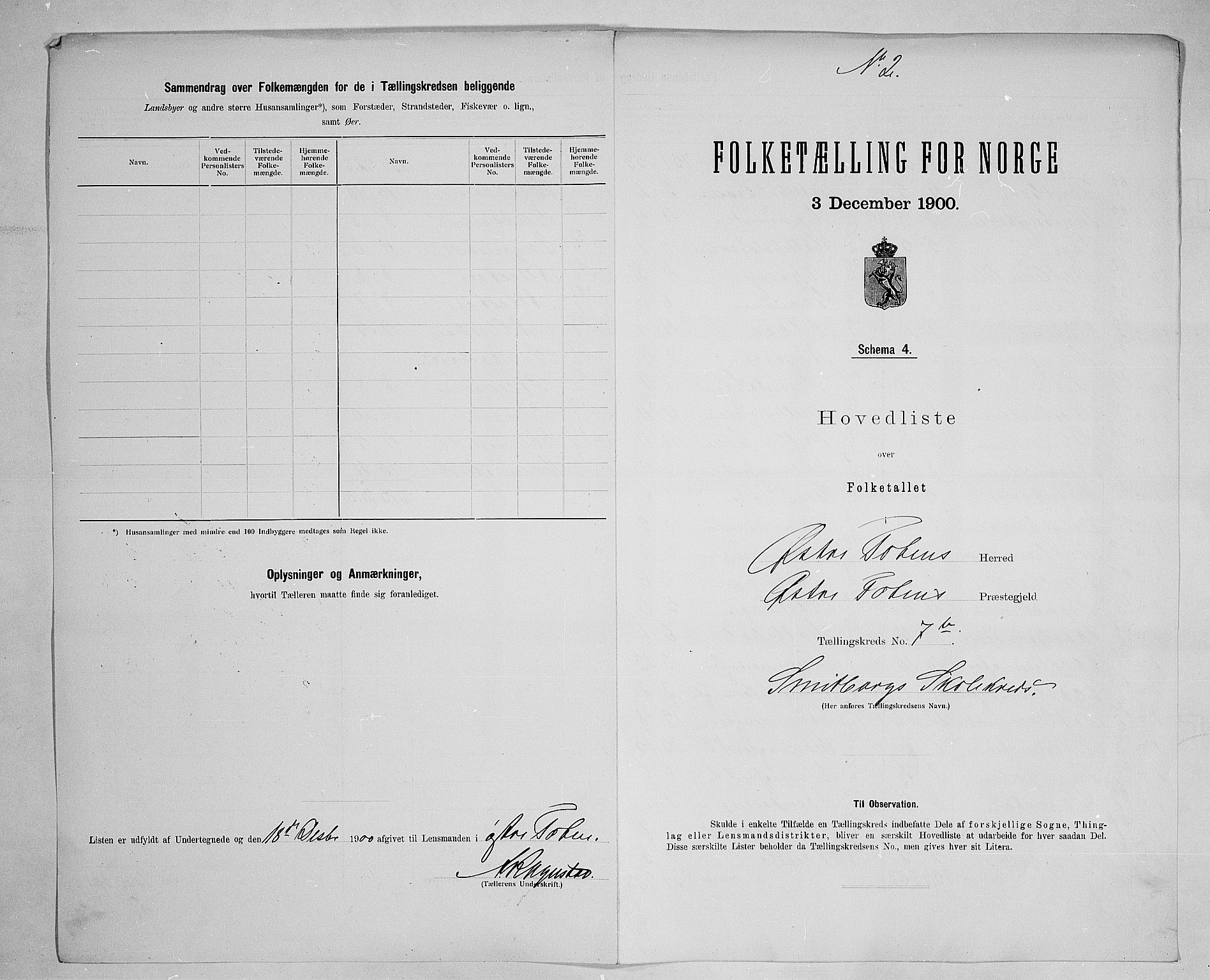 SAH, 1900 census for Østre Toten, 1900, p. 47