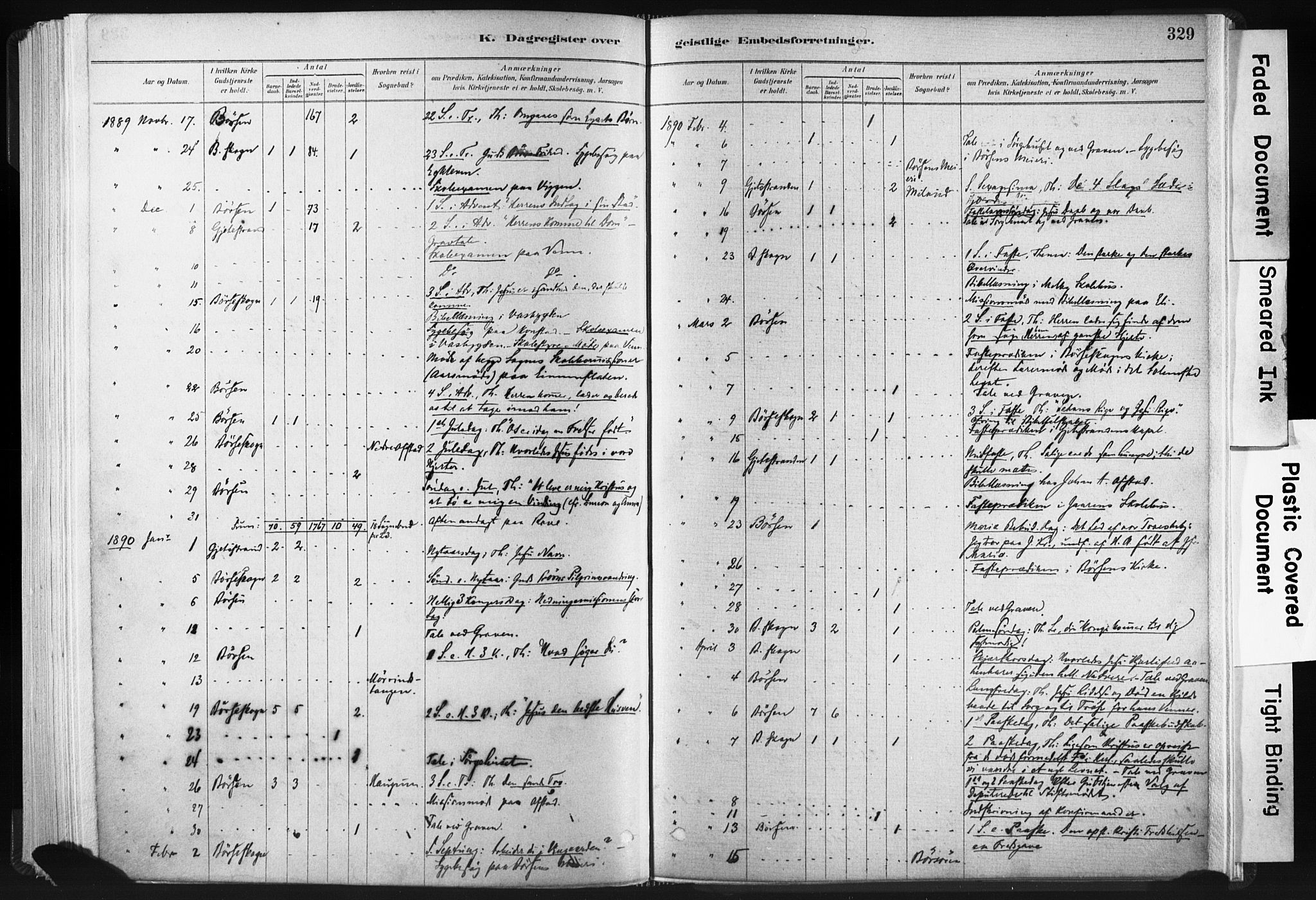 Ministerialprotokoller, klokkerbøker og fødselsregistre - Sør-Trøndelag, SAT/A-1456/665/L0773: Parish register (official) no. 665A08, 1879-1905, p. 329