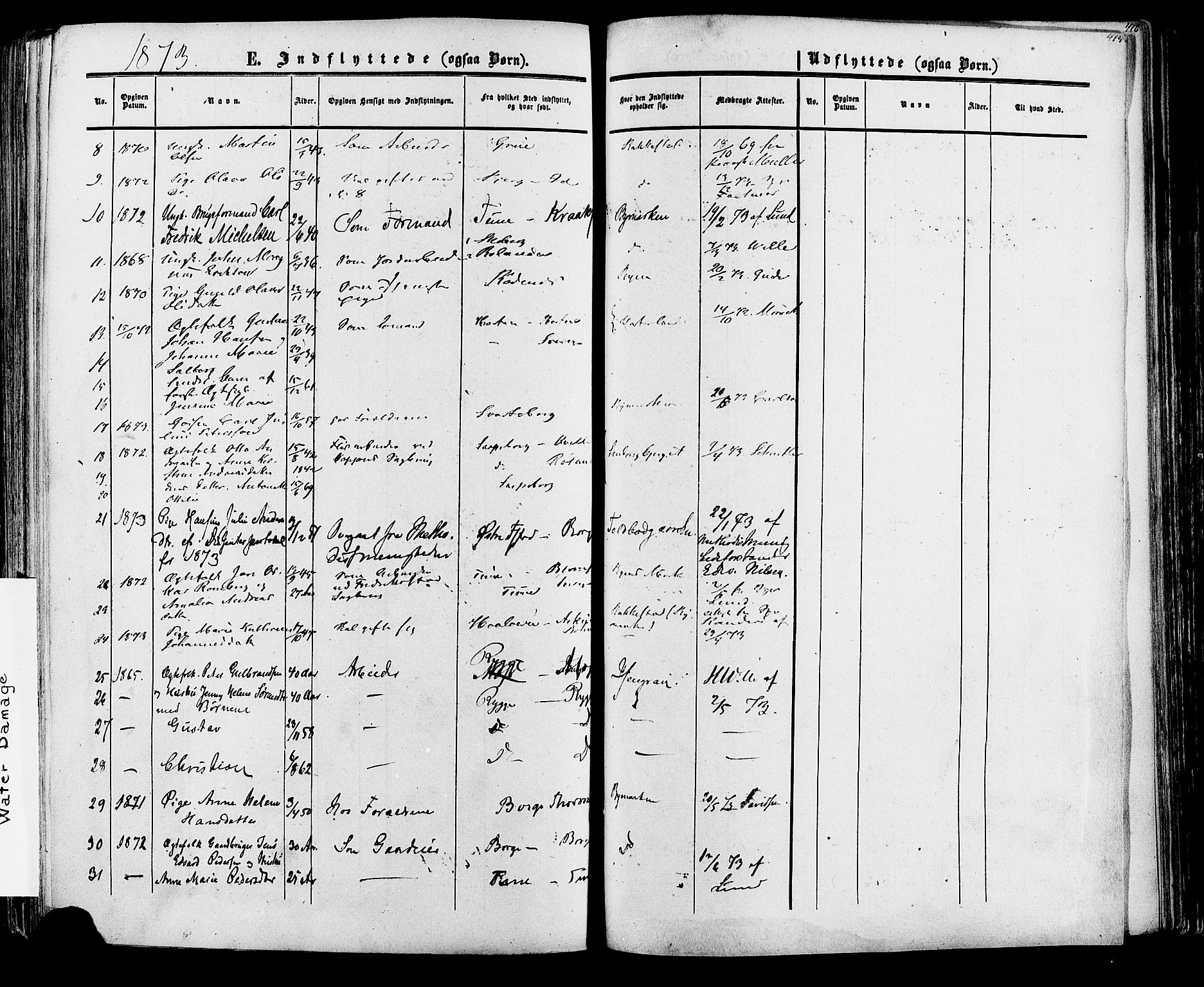 Fredrikstad prestekontor Kirkebøker, AV/SAO-A-11082/F/Fa/L0006: Parish register (official) no. 6, 1857-1878, p. 415