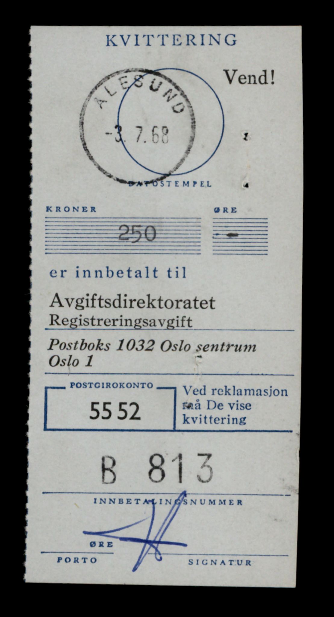 Møre og Romsdal vegkontor - Ålesund trafikkstasjon, SAT/A-4099/F/Fe/L0005: Registreringskort for kjøretøy T 443 - T 546, 1927-1998, p. 1987