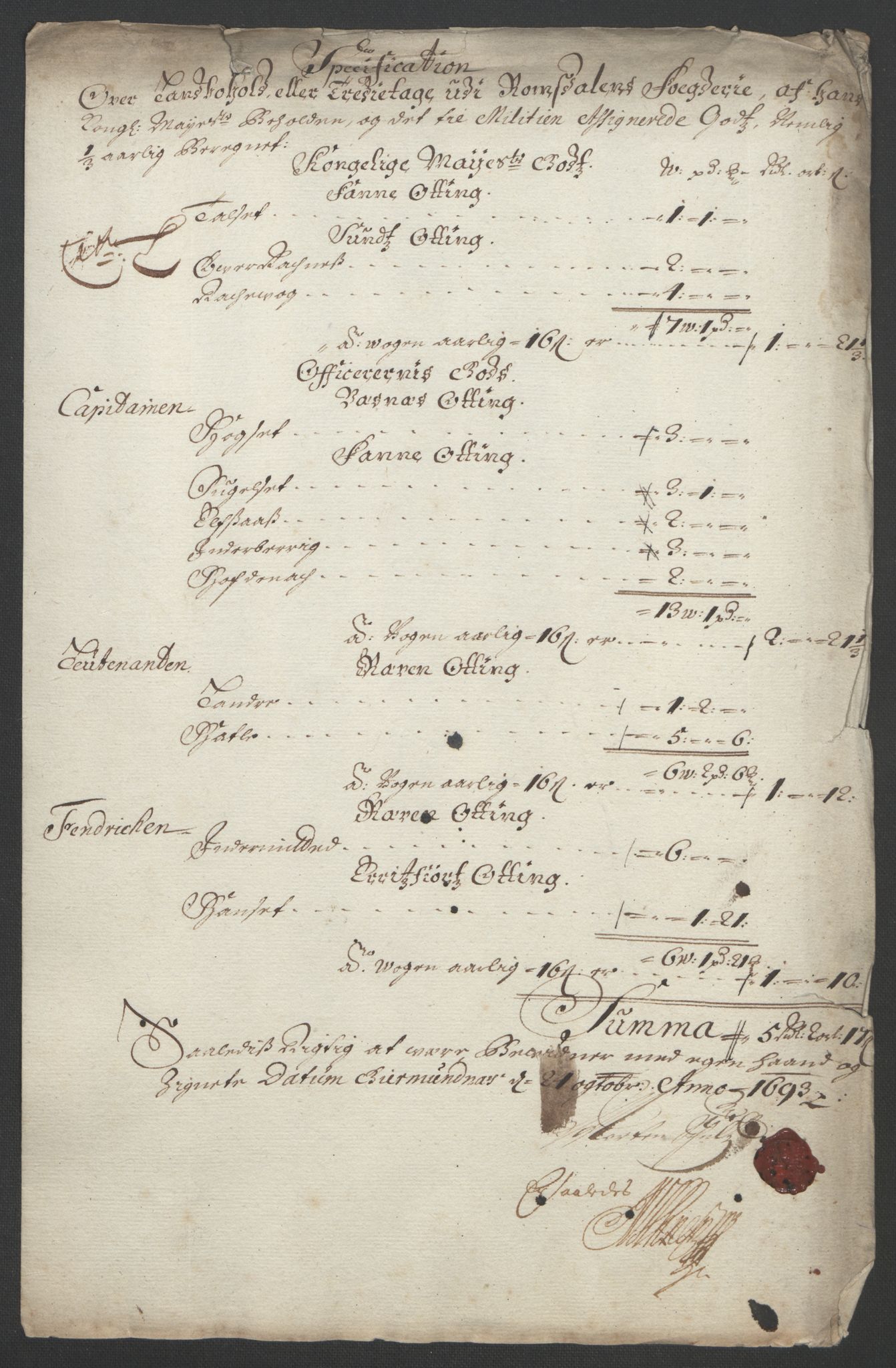 Rentekammeret inntil 1814, Reviderte regnskaper, Fogderegnskap, RA/EA-4092/R55/L3651: Fogderegnskap Romsdal, 1693-1694, p. 122
