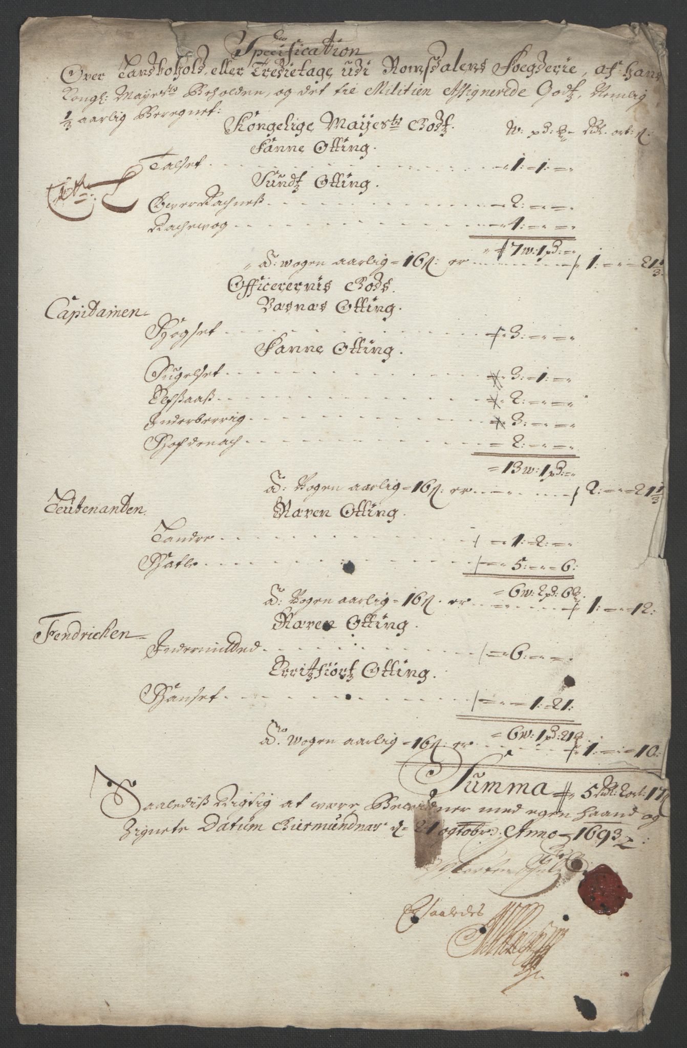 Rentekammeret inntil 1814, Reviderte regnskaper, Fogderegnskap, AV/RA-EA-4092/R55/L3651: Fogderegnskap Romsdal, 1693-1694, p. 122