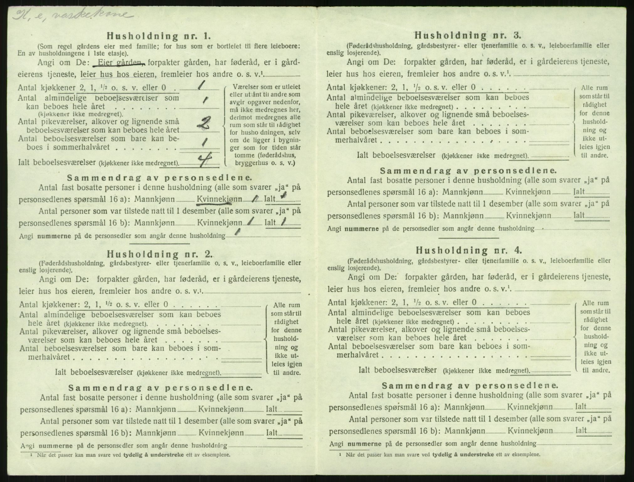 SAK, 1920 census for Holt, 1920, p. 1241