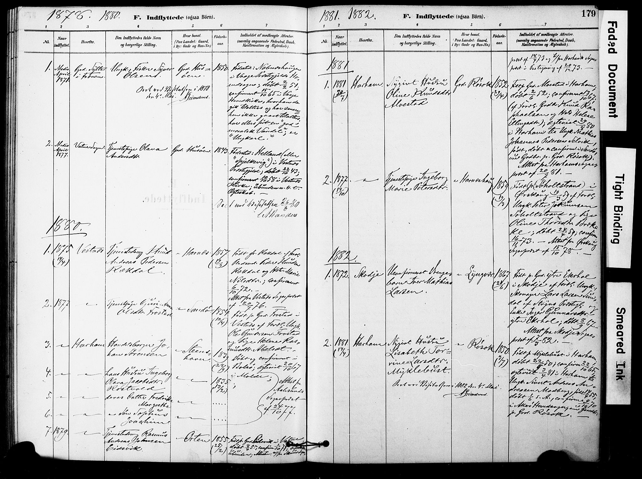 Ministerialprotokoller, klokkerbøker og fødselsregistre - Møre og Romsdal, AV/SAT-A-1454/561/L0729: Parish register (official) no. 561A03, 1878-1900, p. 179