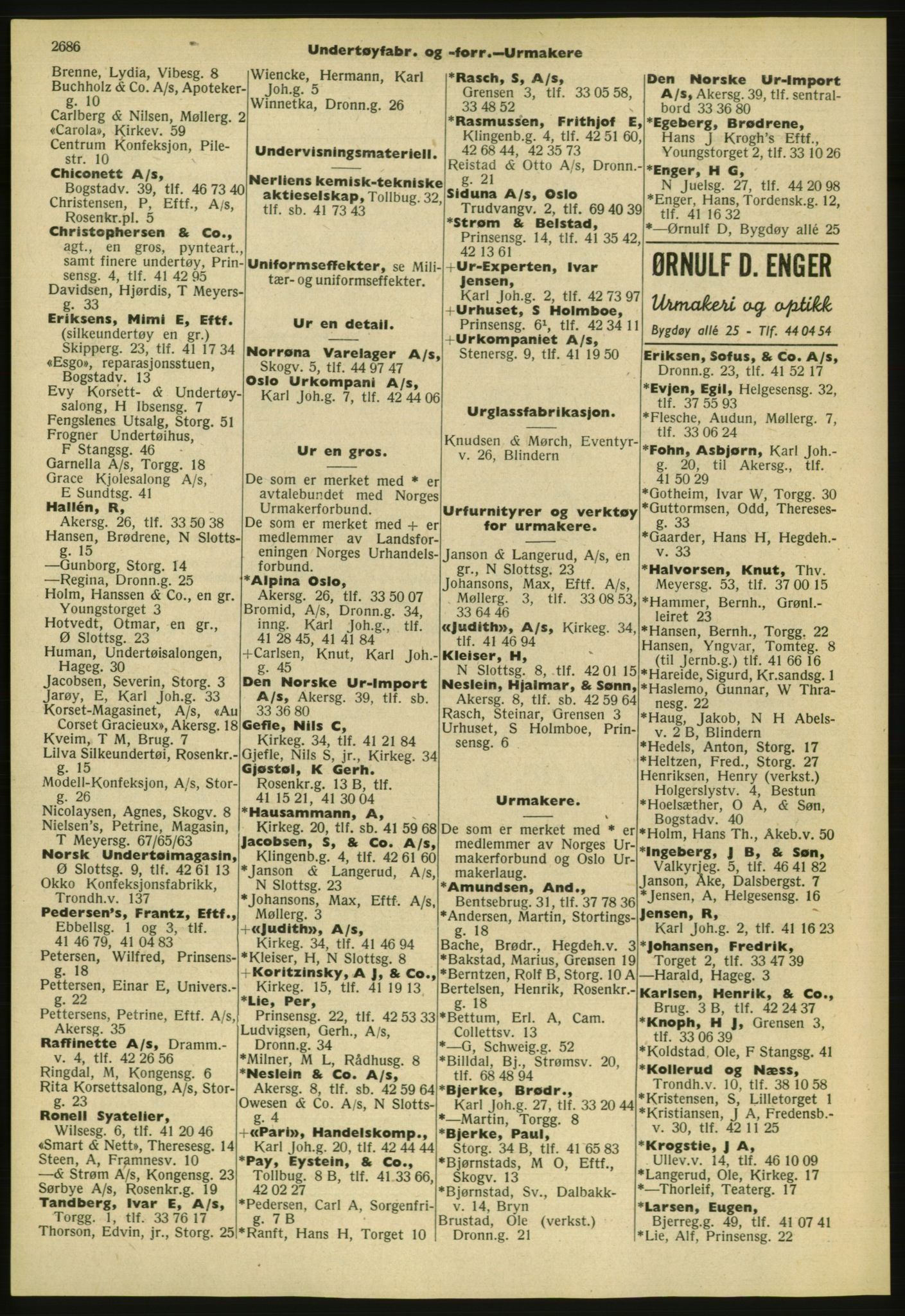 Kristiania/Oslo adressebok, PUBL/-, 1952, p. 2686