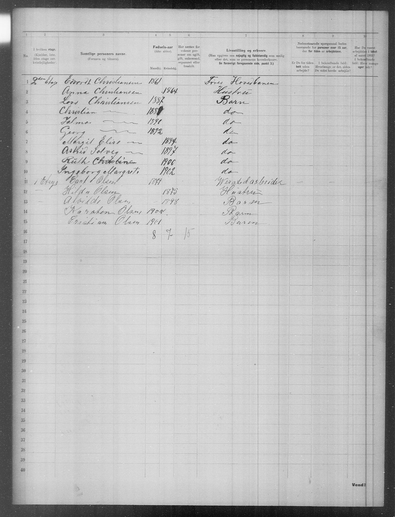 OBA, Municipal Census 1903 for Kristiania, 1903, p. 6286