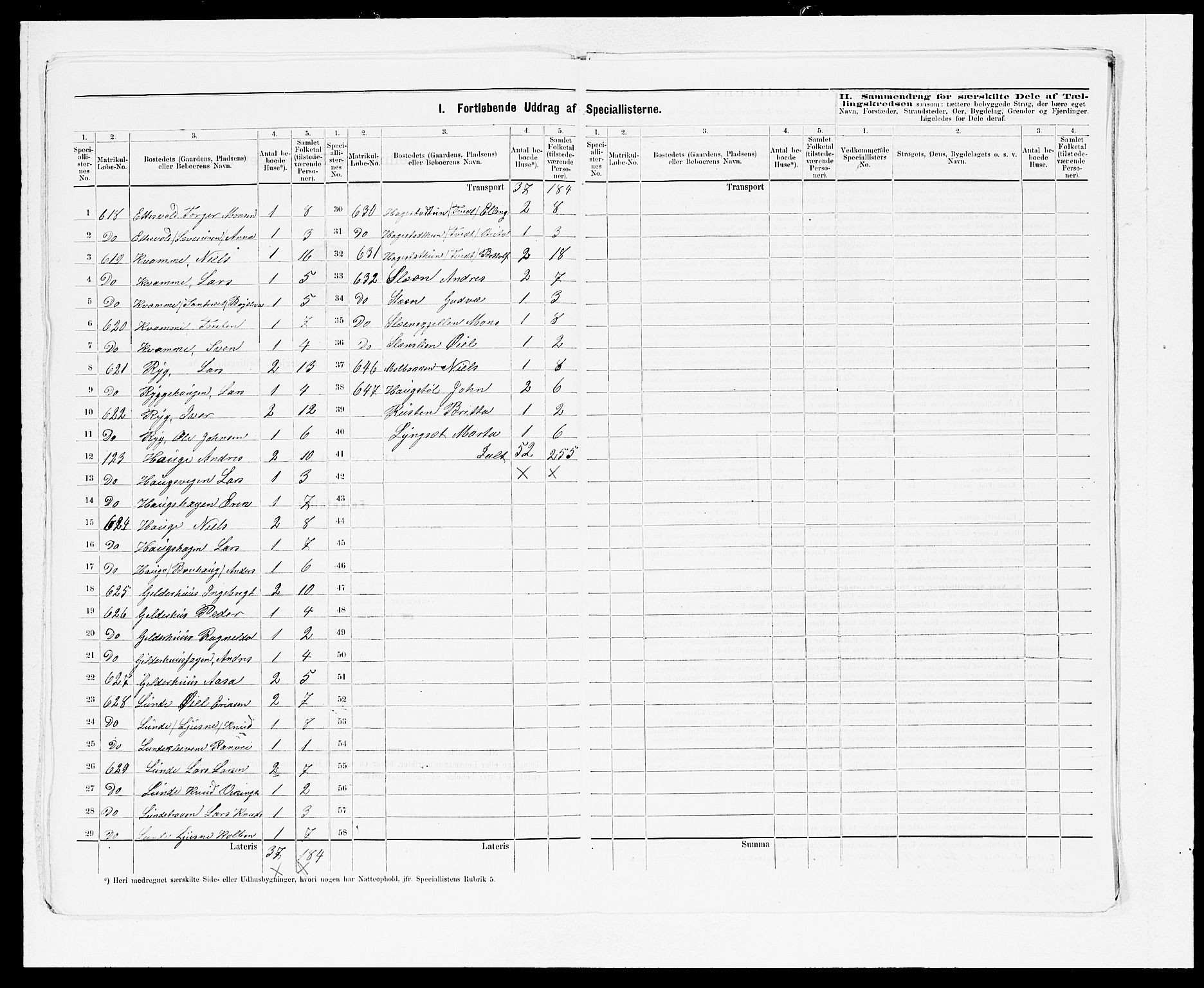 SAB, 1875 census for 1236P Vossestrand, 1875, p. 13