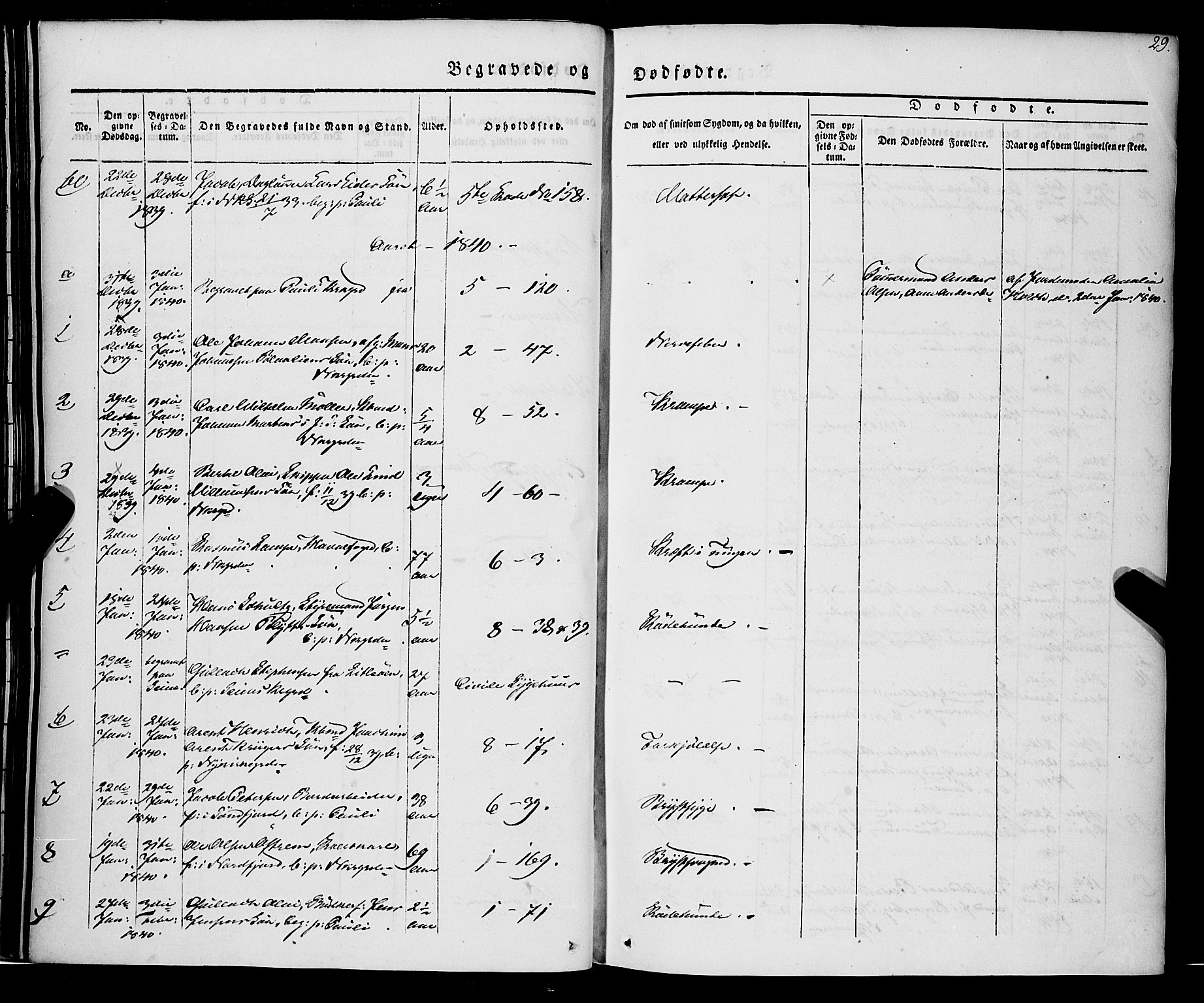 Nykirken Sokneprestembete, SAB/A-77101/H/Haa/L0041: Parish register (official) no. E 1, 1833-1850, p. 29