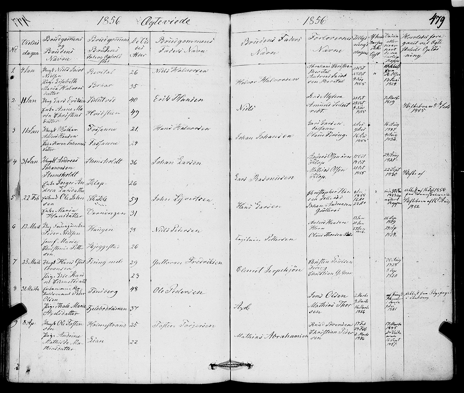 Ramnes kirkebøker, AV/SAKO-A-314/F/Fa/L0005: Parish register (official) no. I 5, 1841-1861, p. 478-479