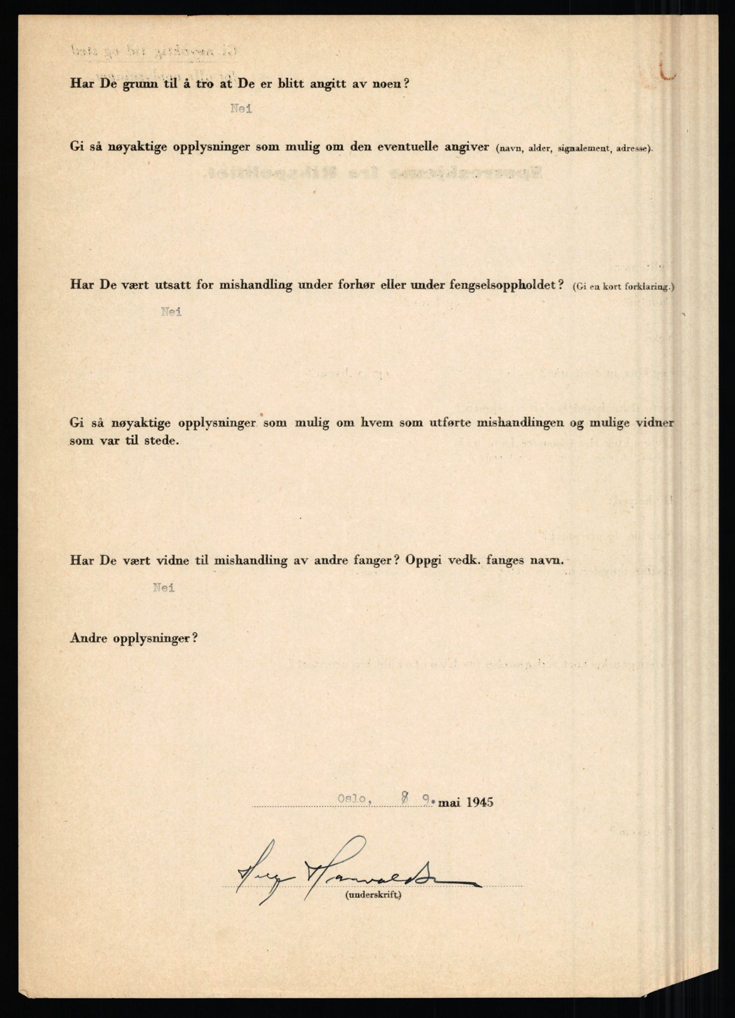 Rikspolitisjefen, AV/RA-S-1560/L/L0007: Heen, Erik C. - Iversen, Trygve, 1940-1945, p. 1054