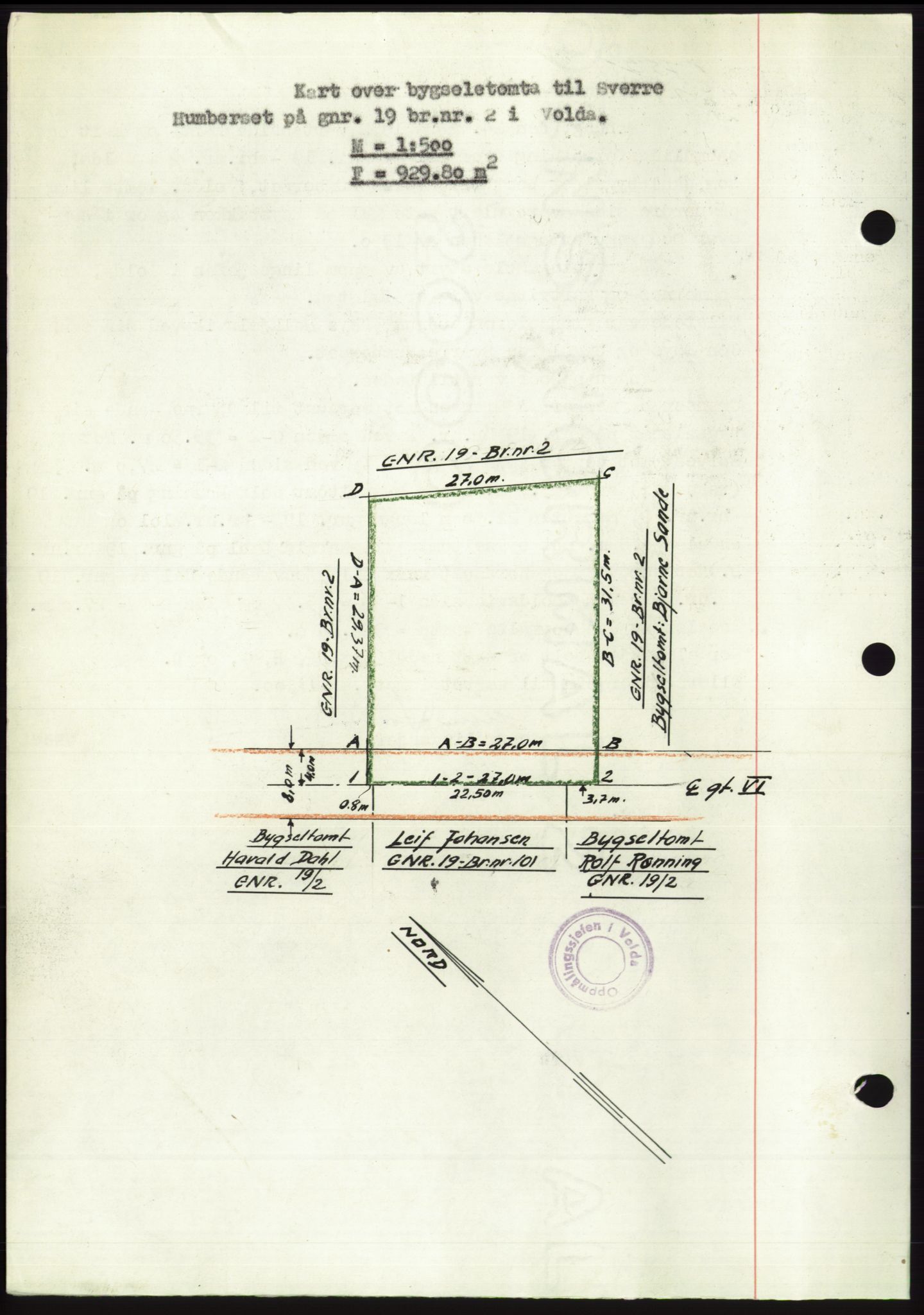 Søre Sunnmøre sorenskriveri, AV/SAT-A-4122/1/2/2C/L0092: Mortgage book no. 18A, 1952-1952, Diary no: : 753/1952