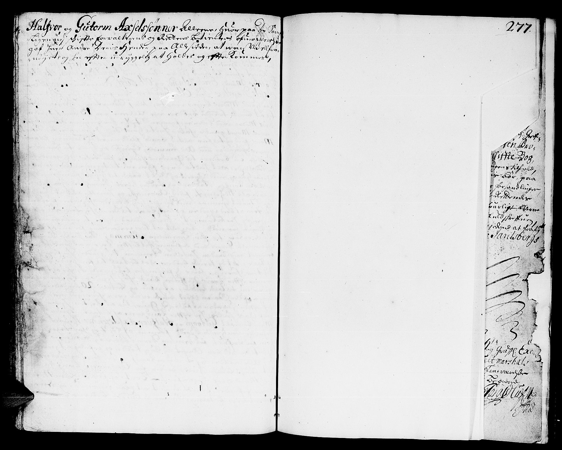 Nordre Jarlsberg sorenskriveri, SAKO/A-80/H/Hc/L0003: Skifteprotokoll, 1690-1695, p. 276b-277a