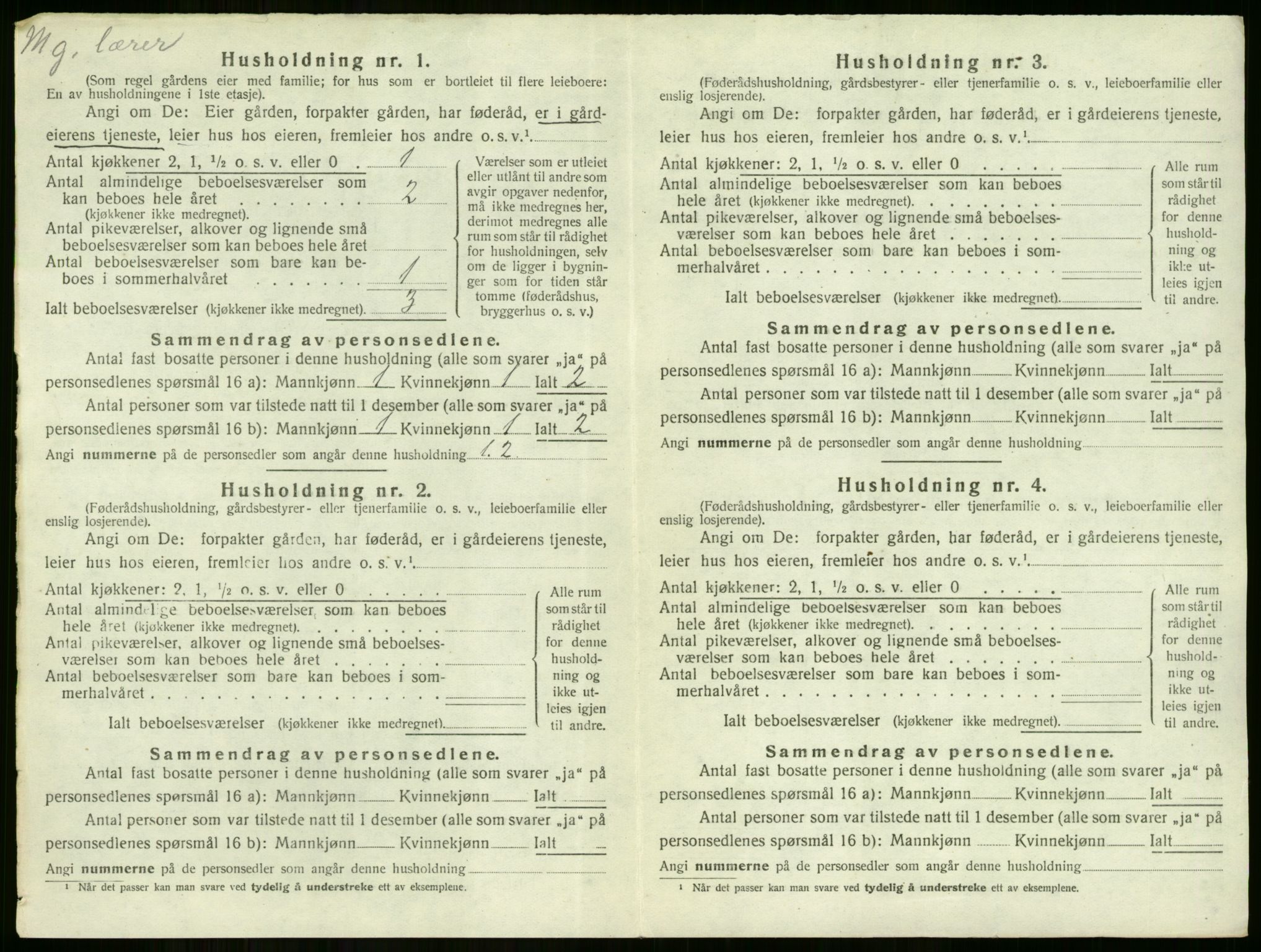 SAKO, 1920 census for Hole, 1920, p. 365