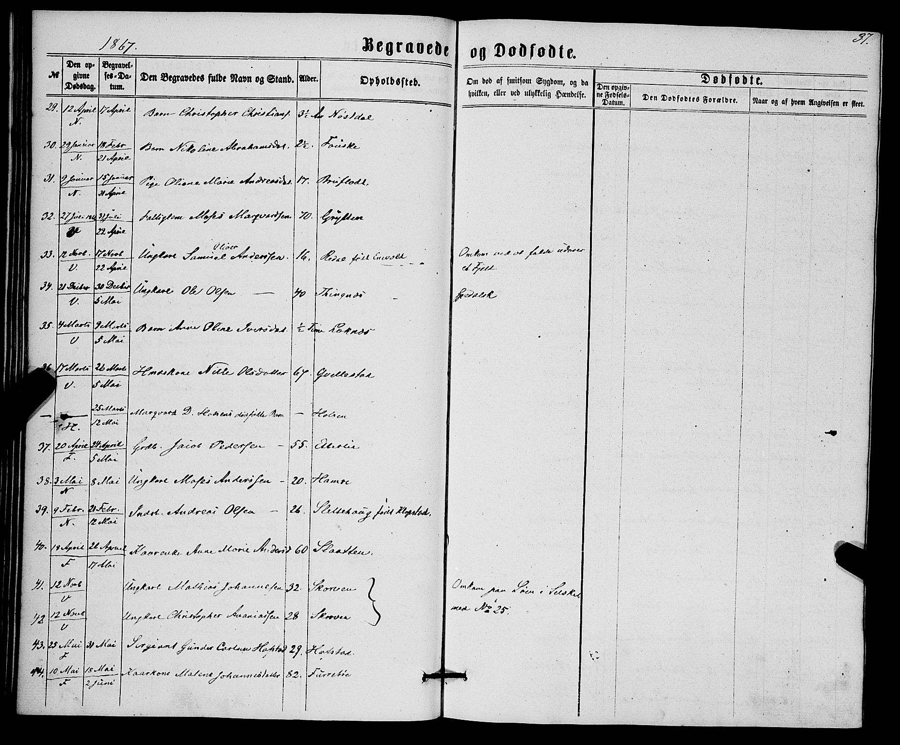 Førde sokneprestembete, AV/SAB-A-79901/H/Haa/Haaa/L0010: Parish register (official) no. A 10, 1861-1876, p. 37