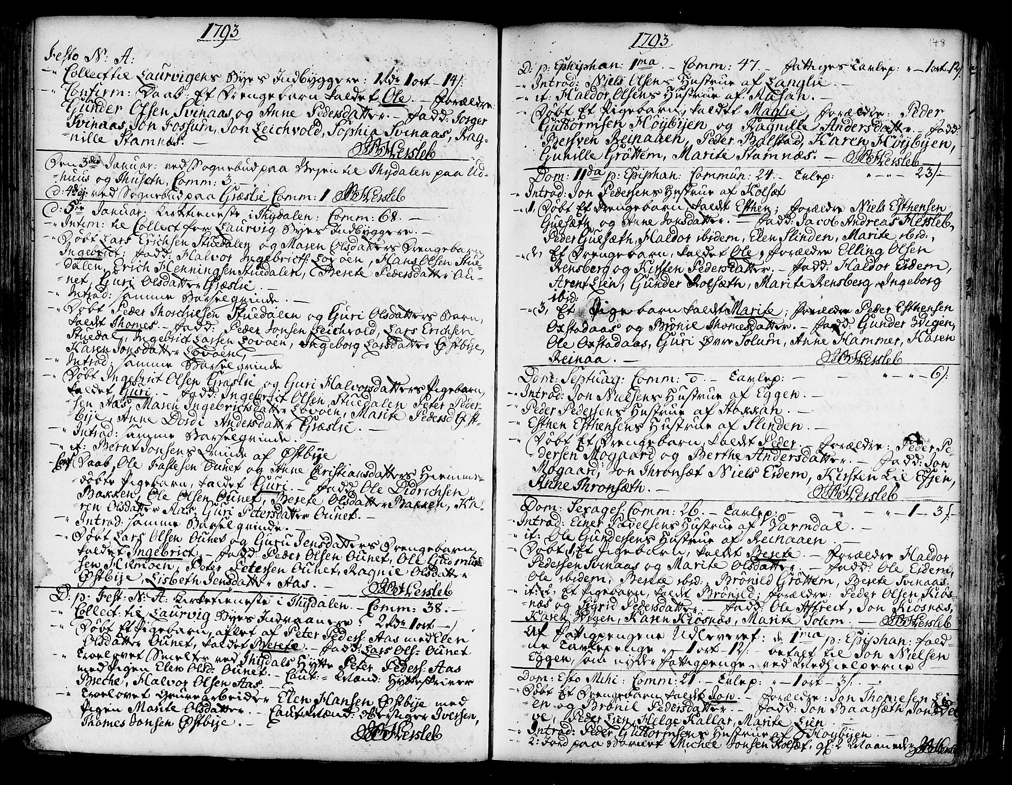 Ministerialprotokoller, klokkerbøker og fødselsregistre - Sør-Trøndelag, AV/SAT-A-1456/695/L1138: Parish register (official) no. 695A02 /1, 1757-1801, p. 148