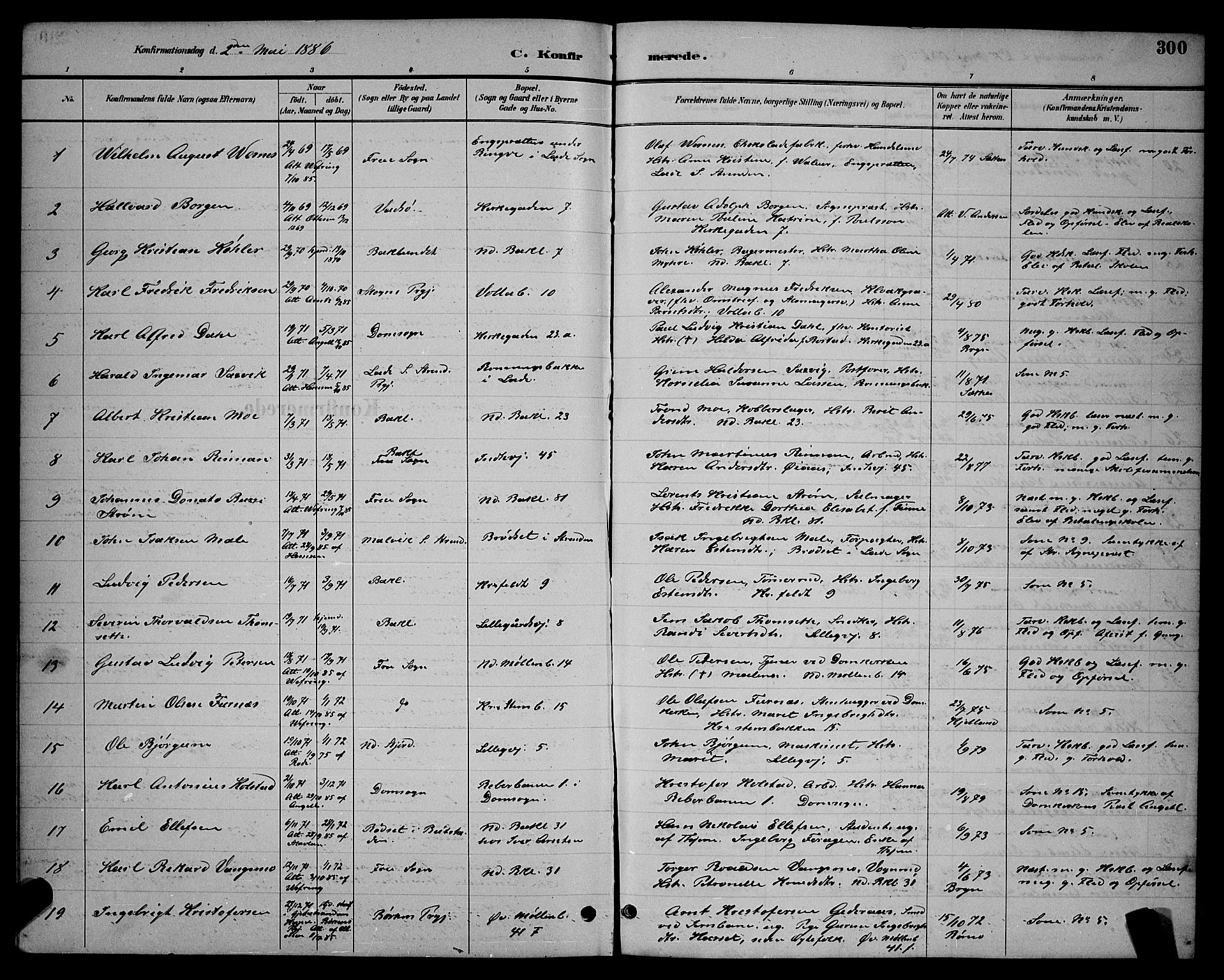 Ministerialprotokoller, klokkerbøker og fødselsregistre - Sør-Trøndelag, SAT/A-1456/604/L0222: Parish register (copy) no. 604C05, 1886-1895, p. 300