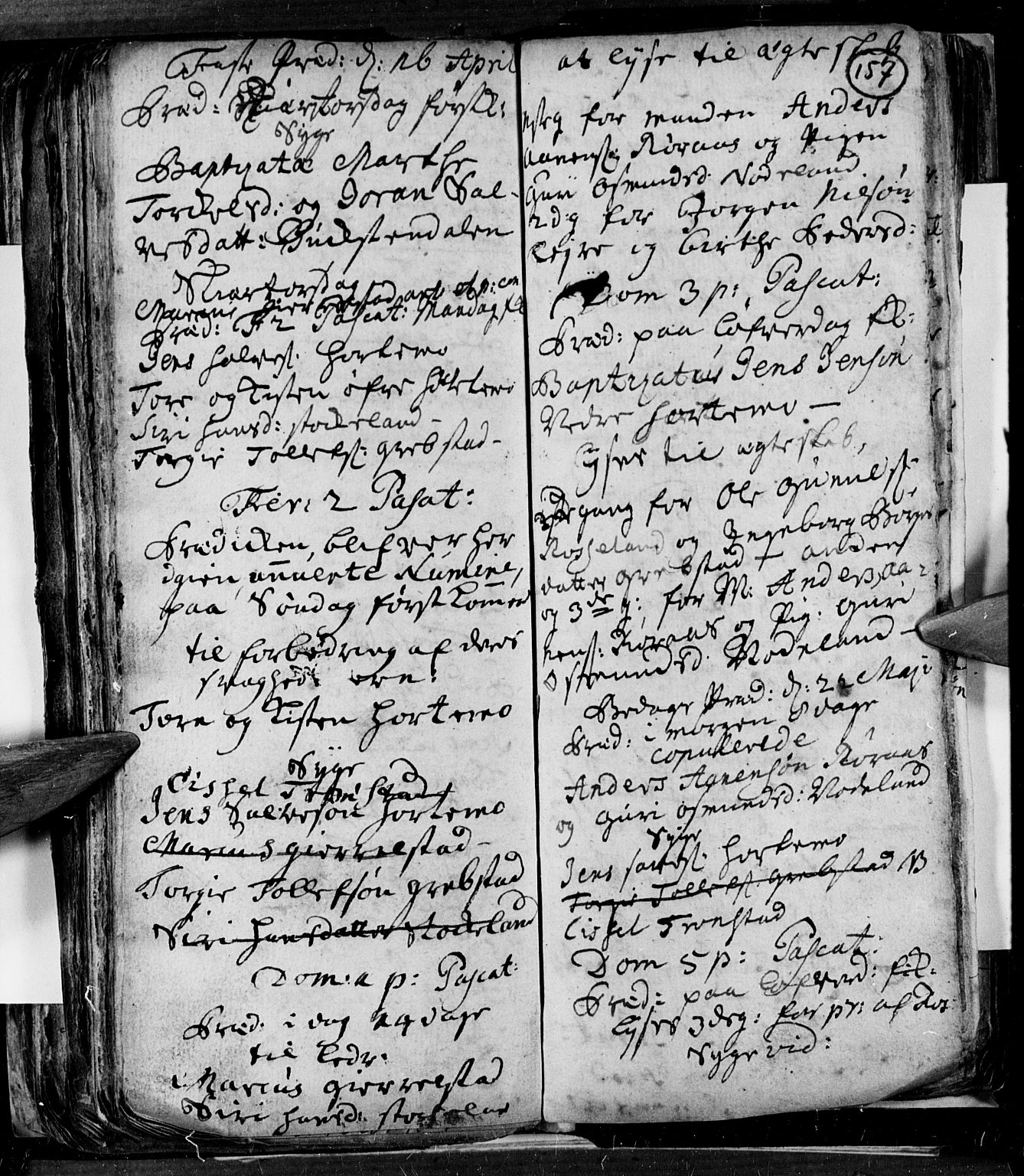 Søgne sokneprestkontor, AV/SAK-1111-0037/F/Fa/Faa/L0001: Parish register (official) no. A 1, 1716-1740, p. 157