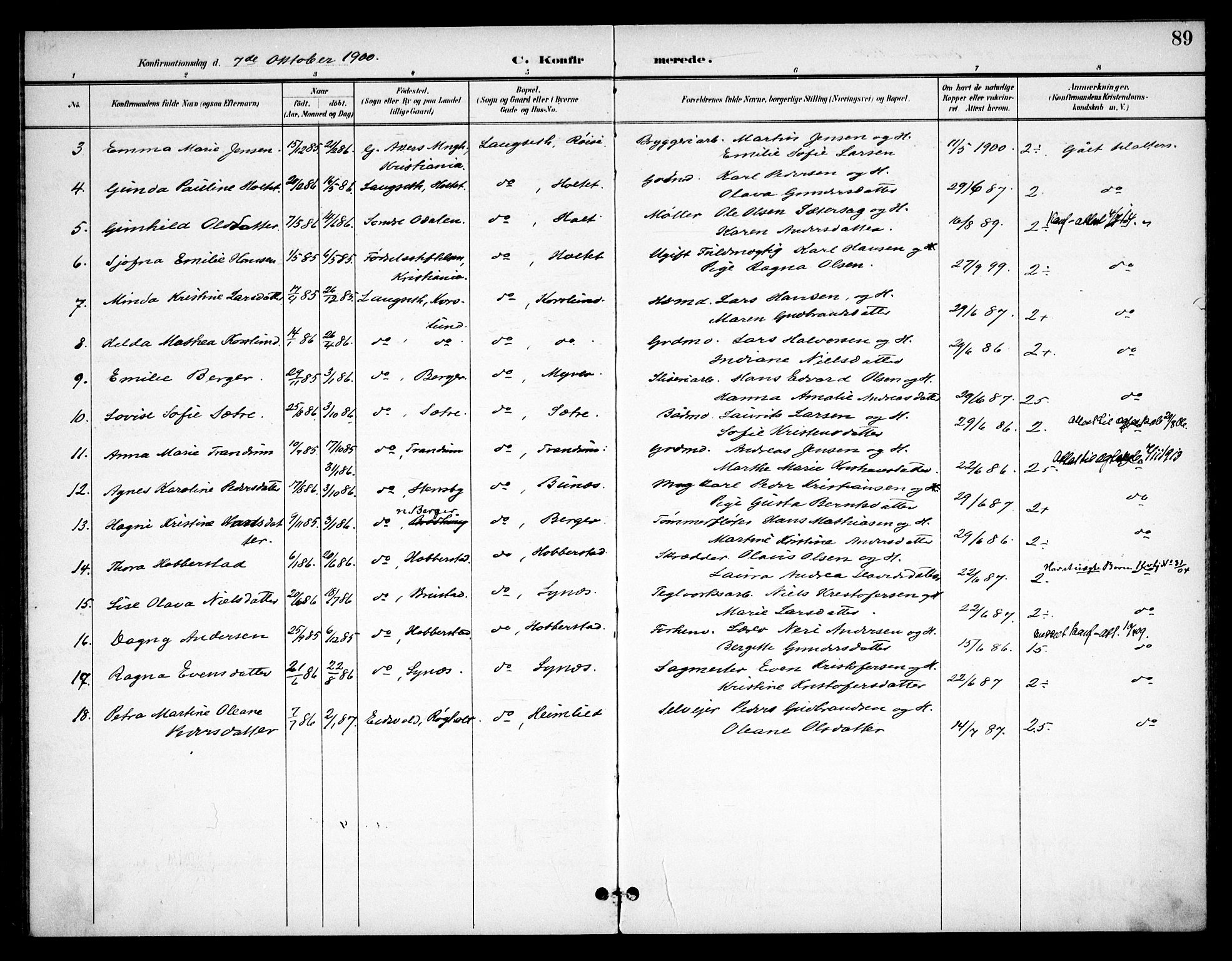 Eidsvoll prestekontor Kirkebøker, SAO/A-10888/F/Fb/L0002: Parish register (official) no. II 2, 1897-1907, p. 89