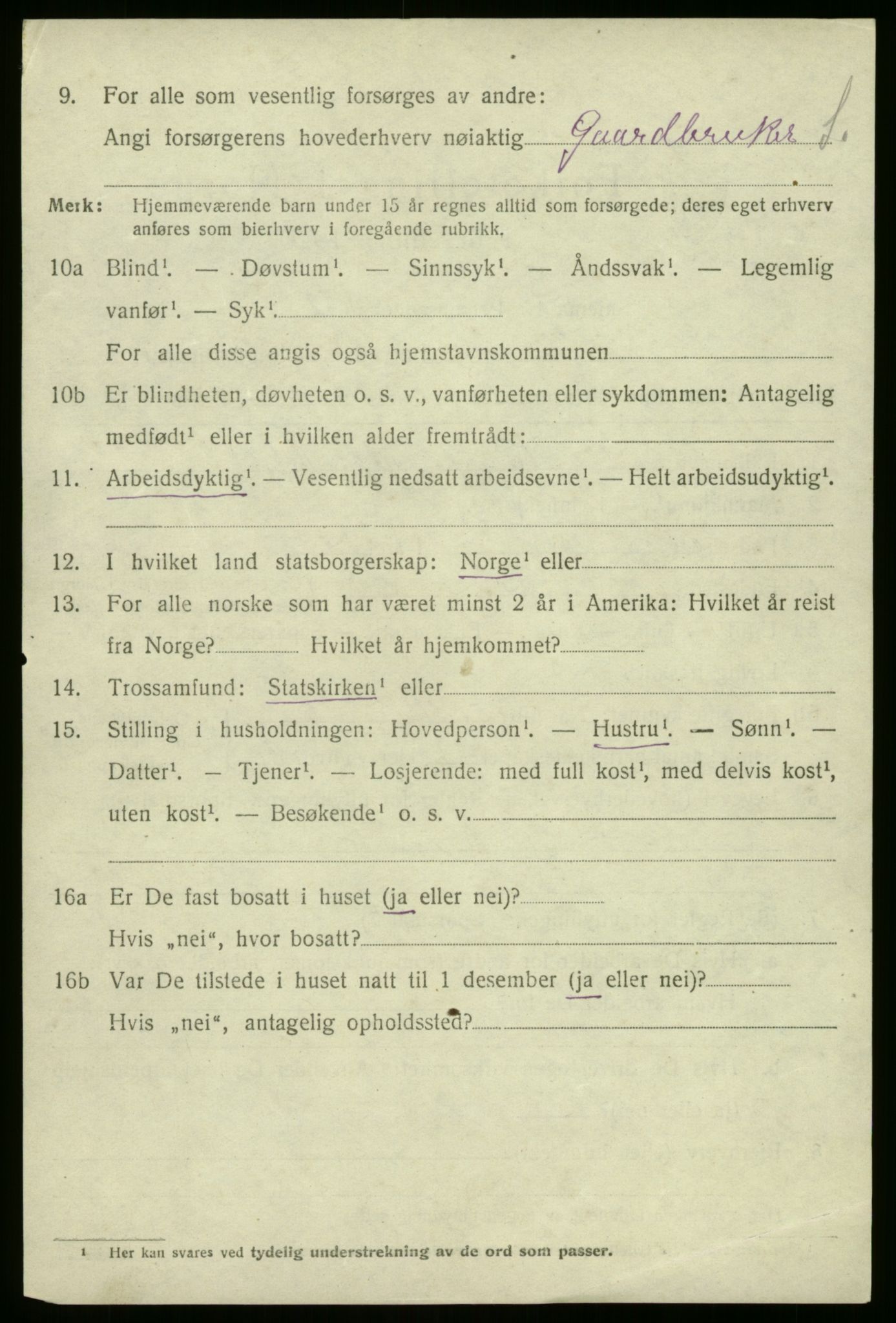 SAB, 1920 census for Gaular, 1920, p. 1811