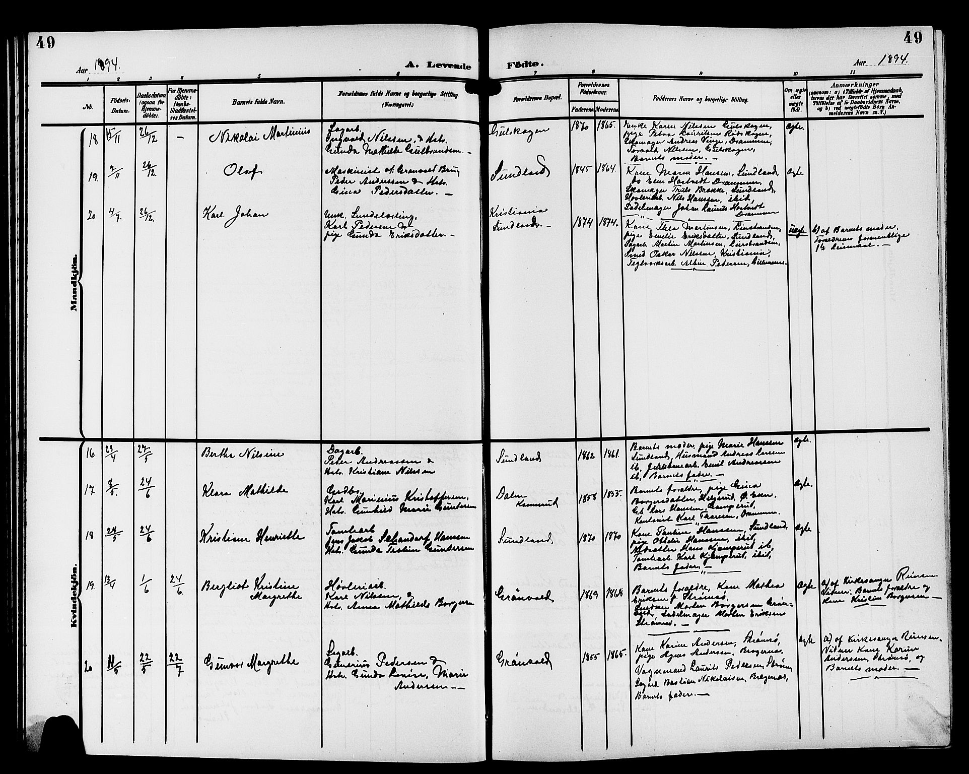 Strømsgodset kirkebøker, AV/SAKO-A-324/G/Ga/L0002: Parish register (copy) no. 2, 1885-1910, p. 49