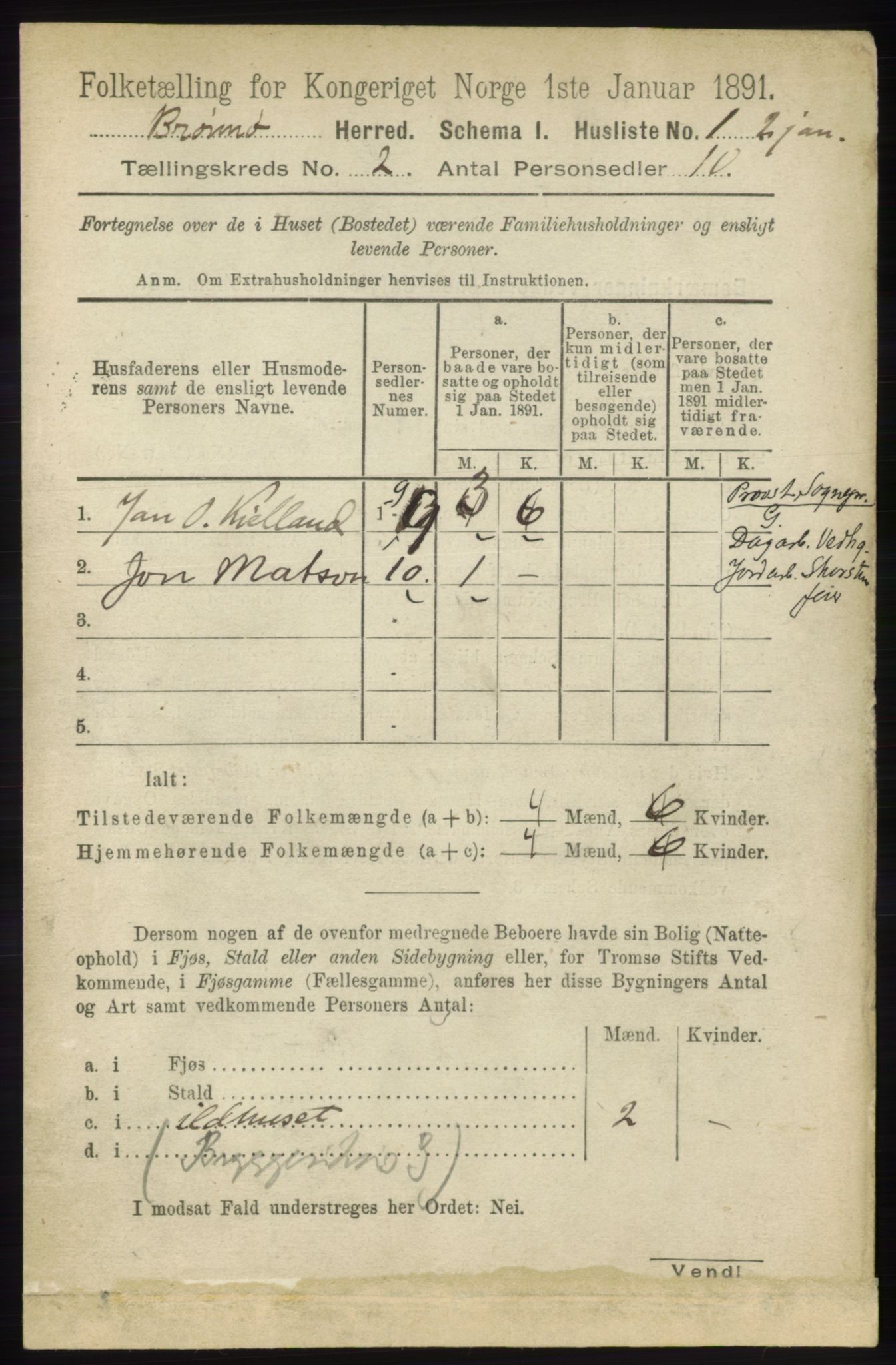 RA, 1891 census for 1814 Brønnøy, 1891, p. 748