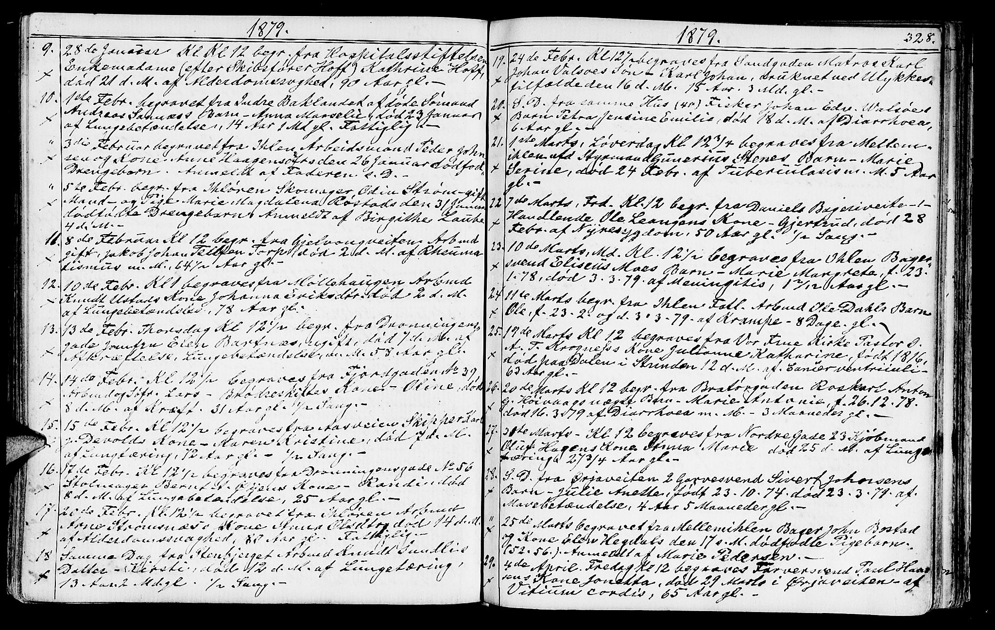 Ministerialprotokoller, klokkerbøker og fødselsregistre - Sør-Trøndelag, SAT/A-1456/602/L0142: Parish register (copy) no. 602C10, 1872-1894, p. 328