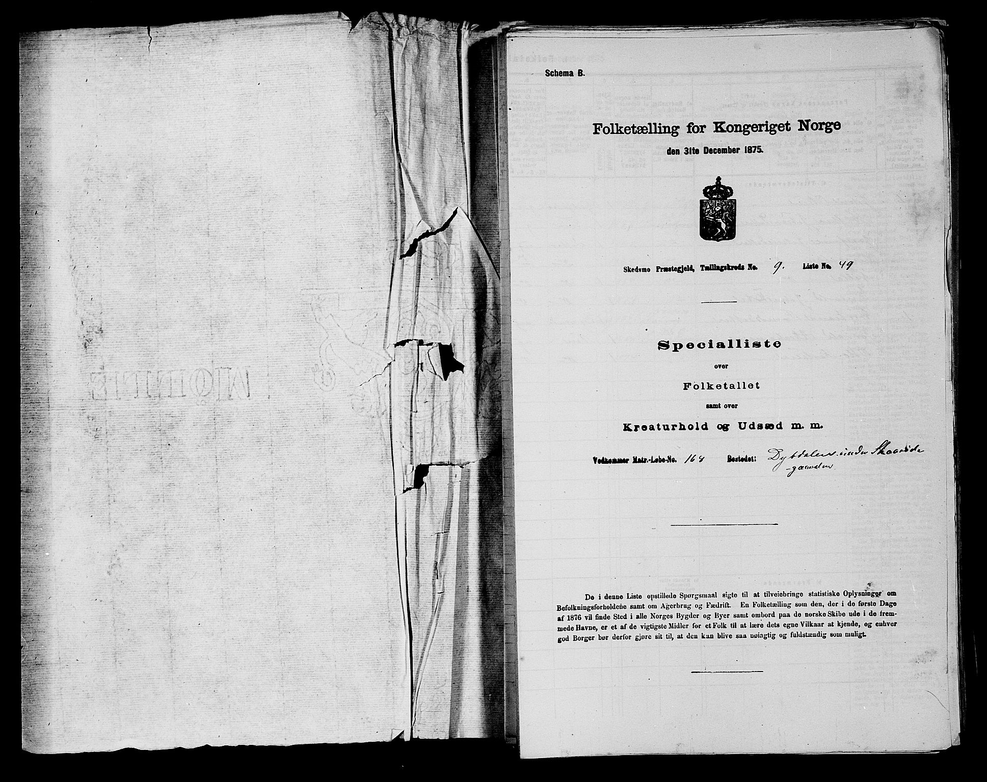 RA, 1875 census for 0231P Skedsmo, 1875, p. 1321