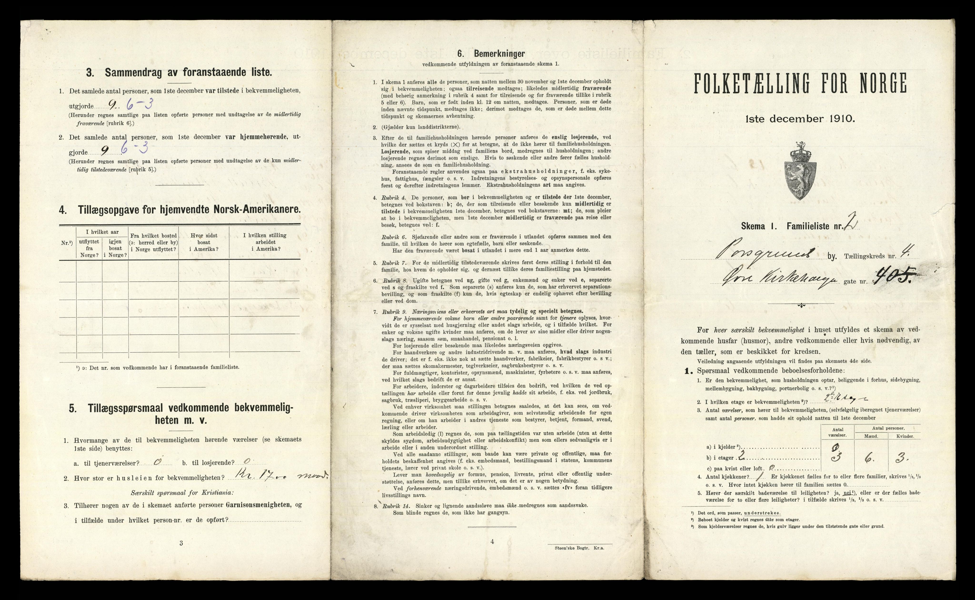 RA, 1910 census for Porsgrunn, 1910, p. 2952