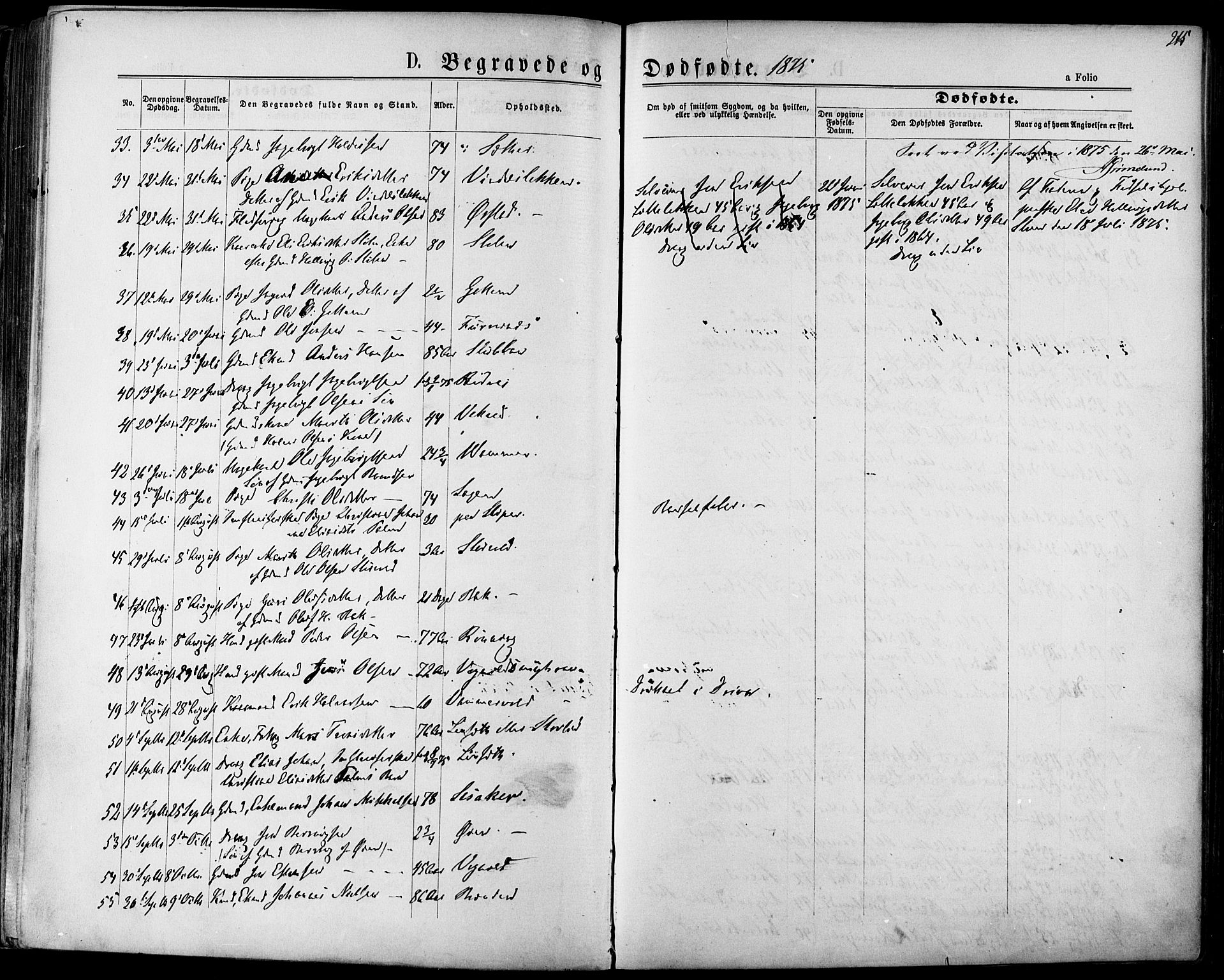 Ministerialprotokoller, klokkerbøker og fødselsregistre - Sør-Trøndelag, AV/SAT-A-1456/678/L0900: Parish register (official) no. 678A09, 1872-1881, p. 215