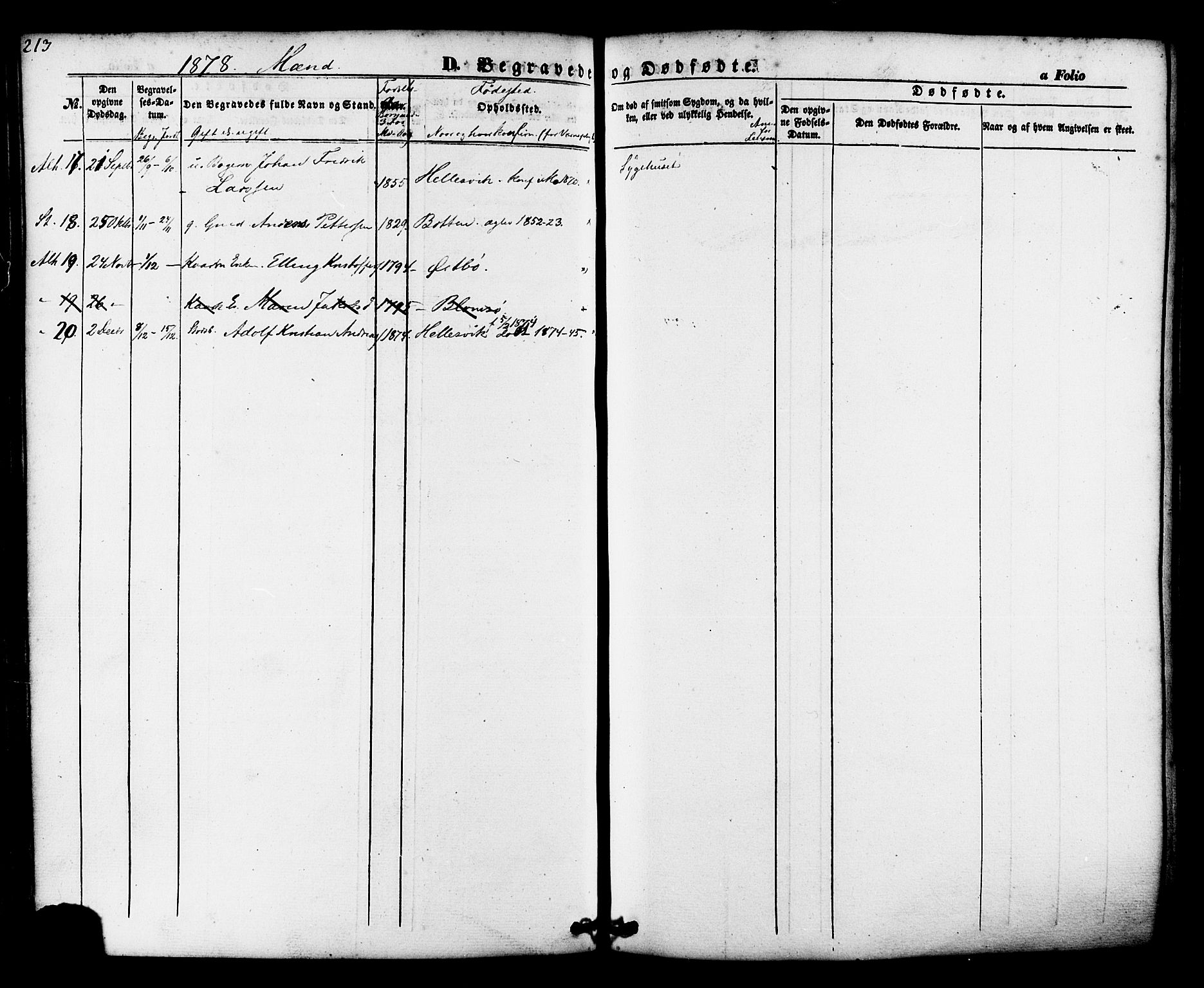 Ministerialprotokoller, klokkerbøker og fødselsregistre - Nordland, AV/SAT-A-1459/830/L0448: Parish register (official) no. 830A12, 1855-1878, p. 213