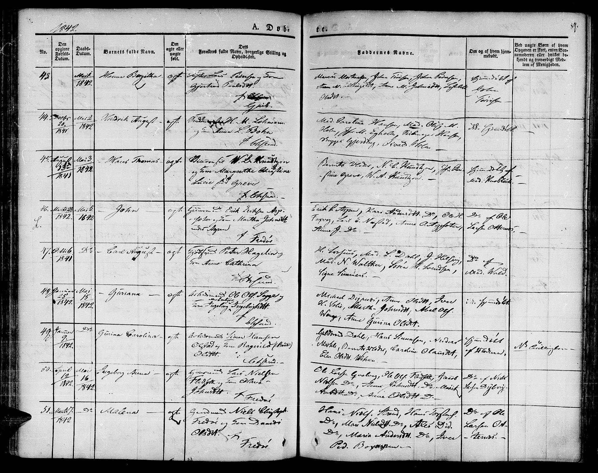 Ministerialprotokoller, klokkerbøker og fødselsregistre - Møre og Romsdal, SAT/A-1454/572/L0843: Parish register (official) no. 572A06, 1832-1842, p. 89