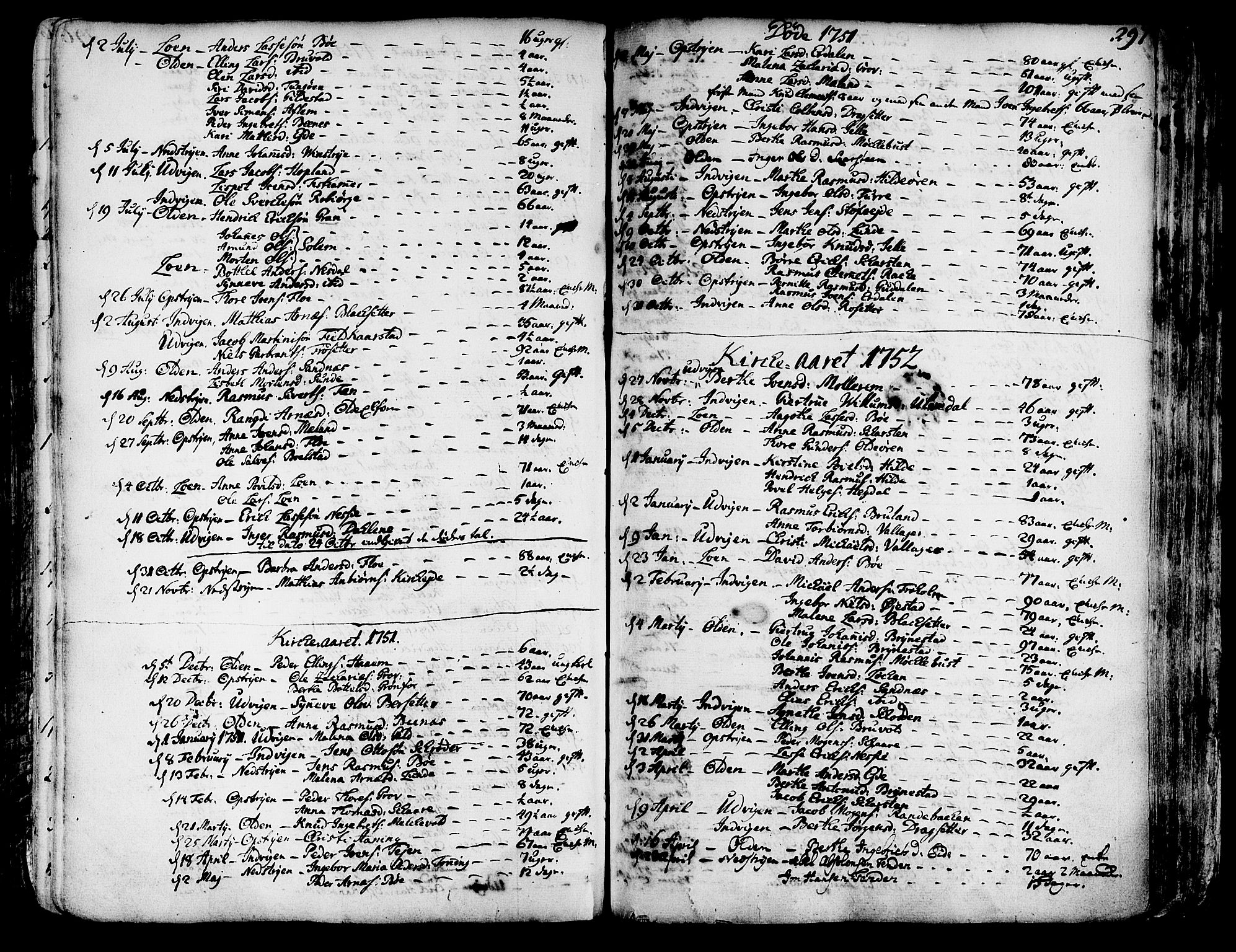 Innvik sokneprestembete, SAB/A-80501: Parish register (official) no. A 1, 1750-1816, p. 297