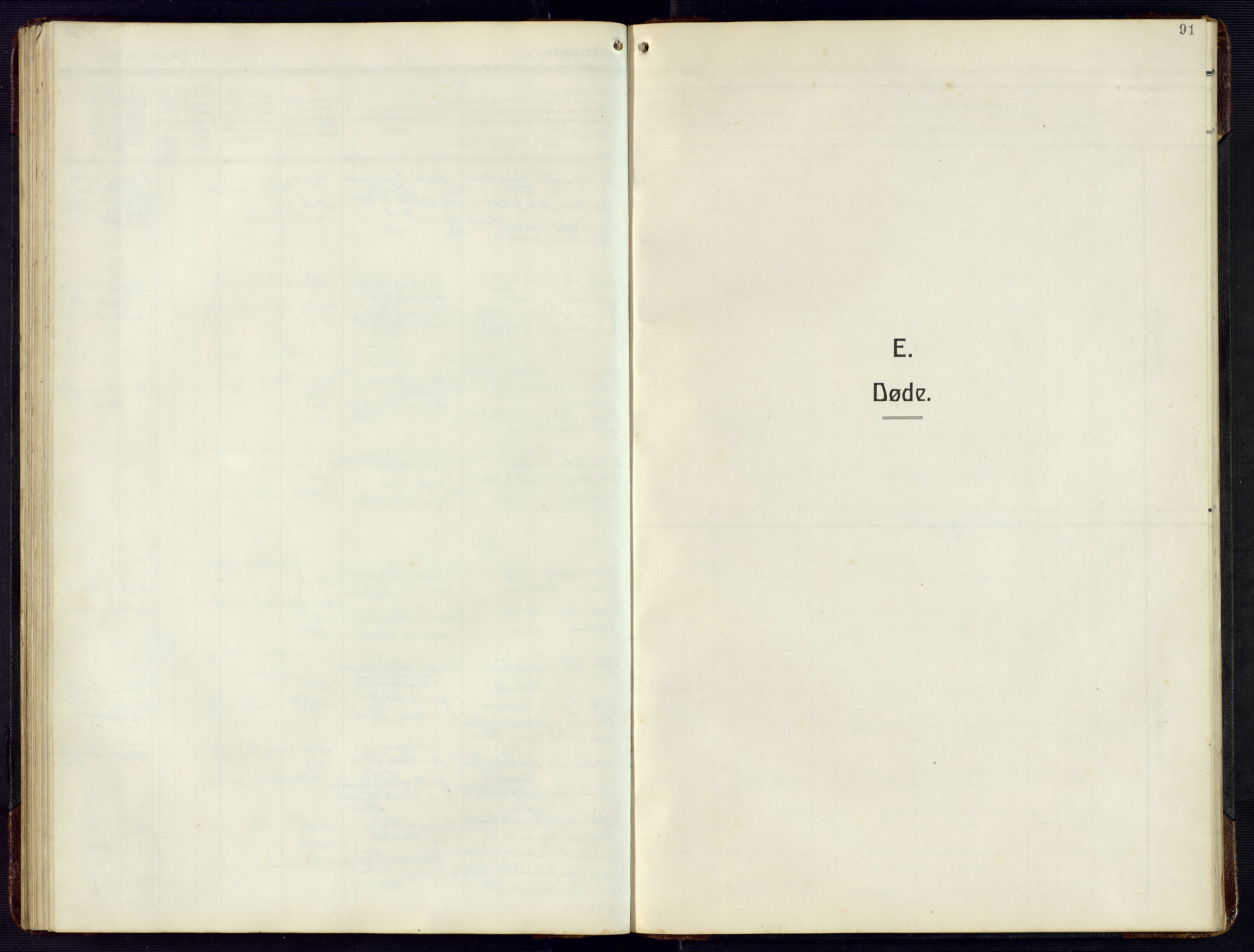 Herad sokneprestkontor, SAK/1111-0018/F/Fb/Fba/L0006: Parish register (copy) no. B 6, 1921-1959, p. 91